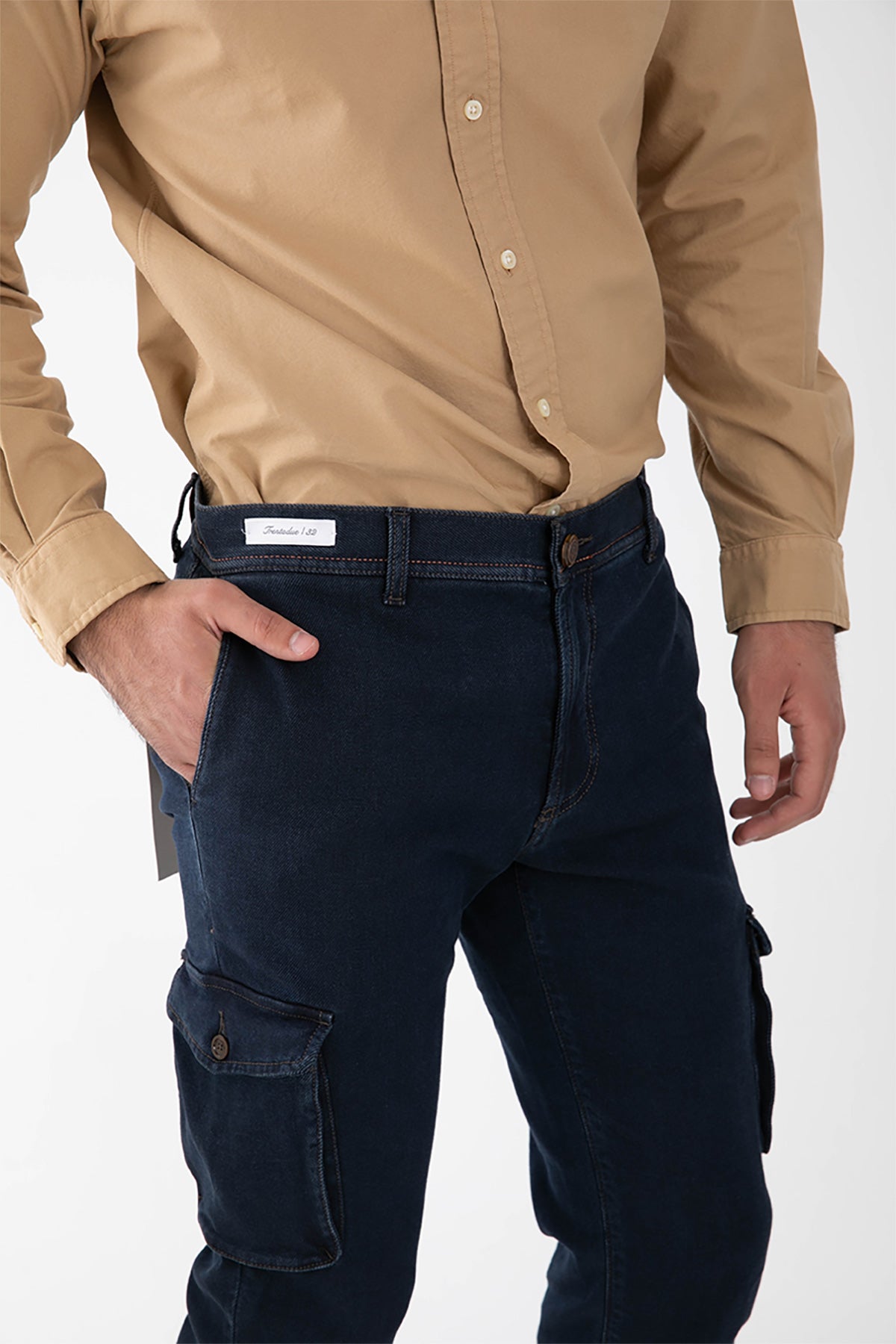 Richard J. Brown Nairobi Slim Regular Denim Kargo Pantolon-Libas Trendy Fashion Store