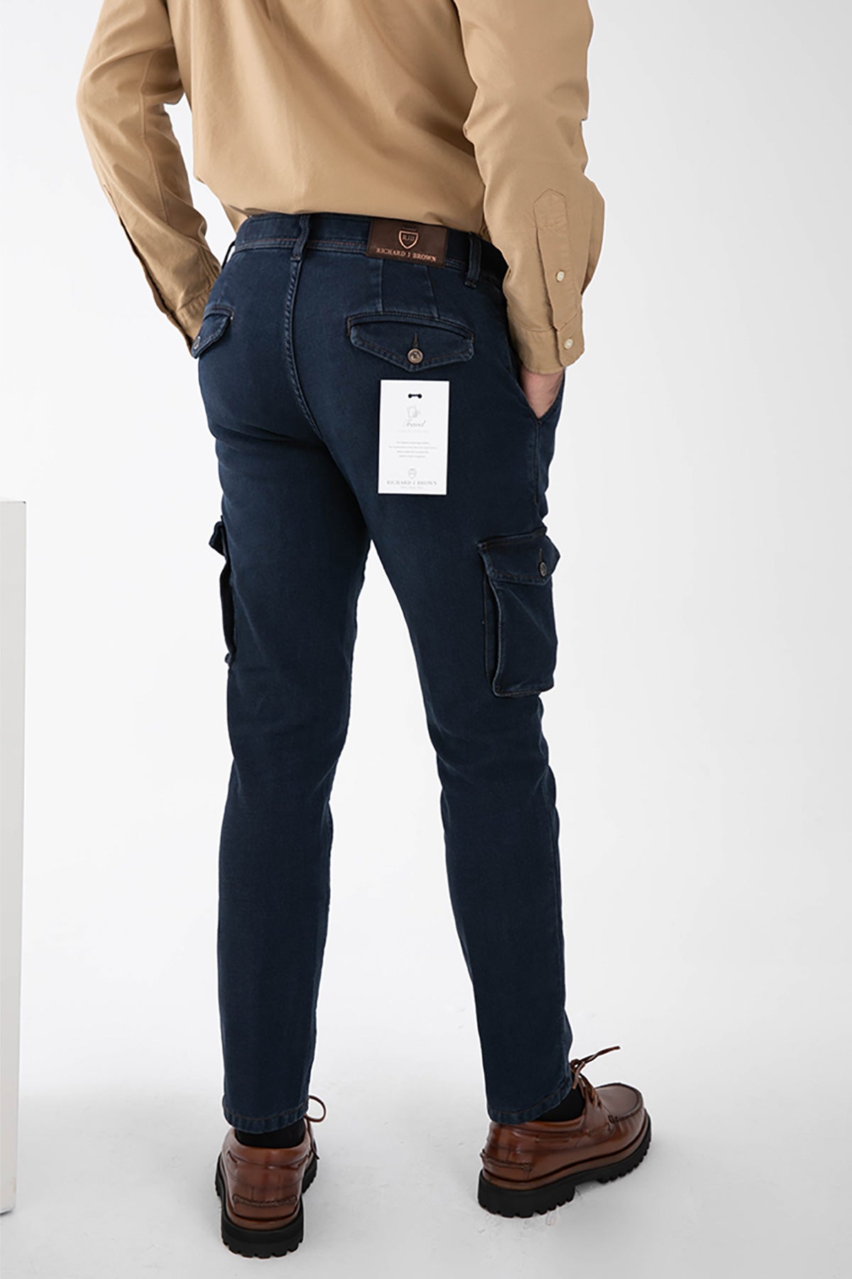 Richard J. Brown Nairobi Slim Regular Denim Kargo Pantolon-Libas Trendy Fashion Store