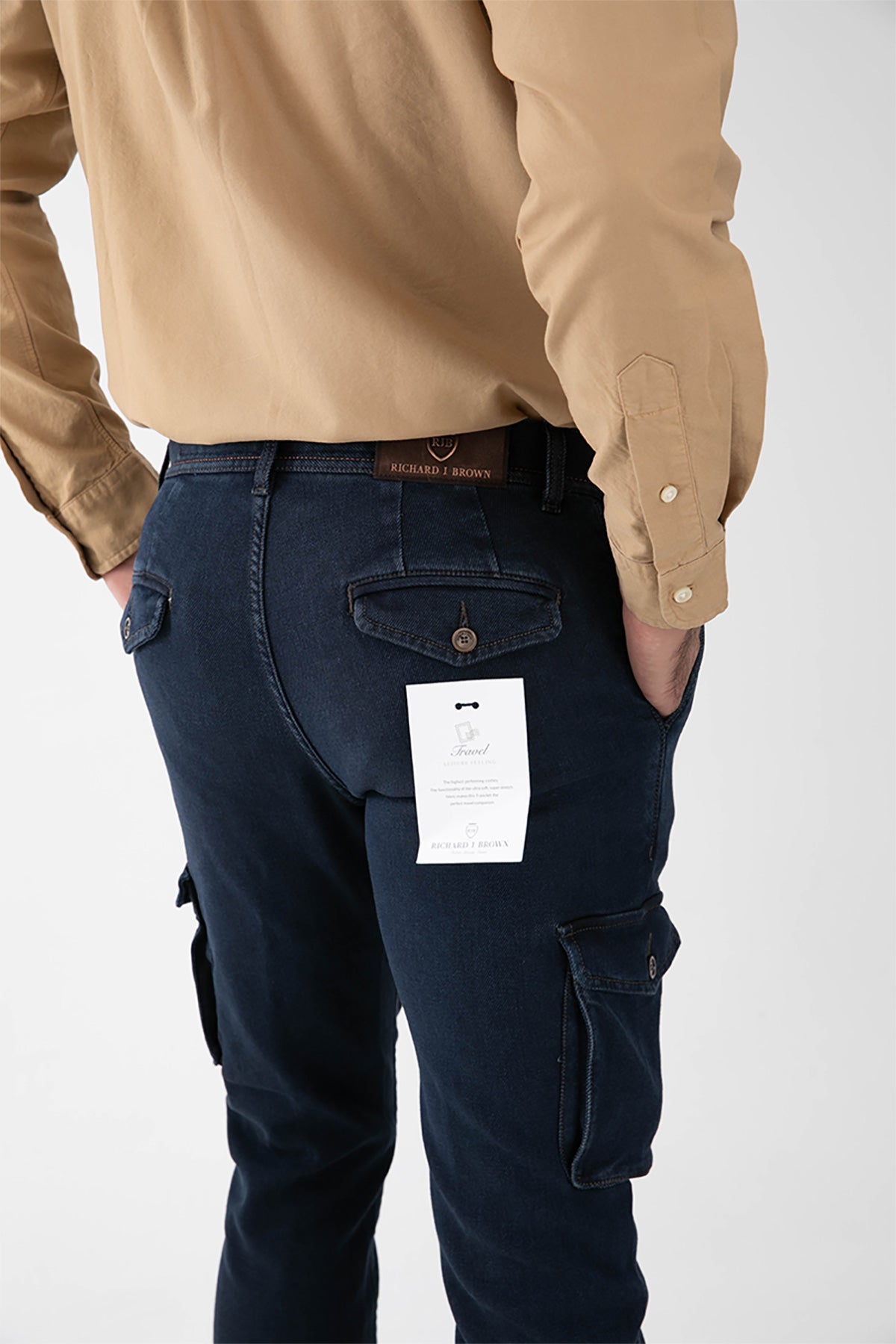 Richard J. Brown Nairobi Slim Regular Denim Kargo Pantolon-Libas Trendy Fashion Store