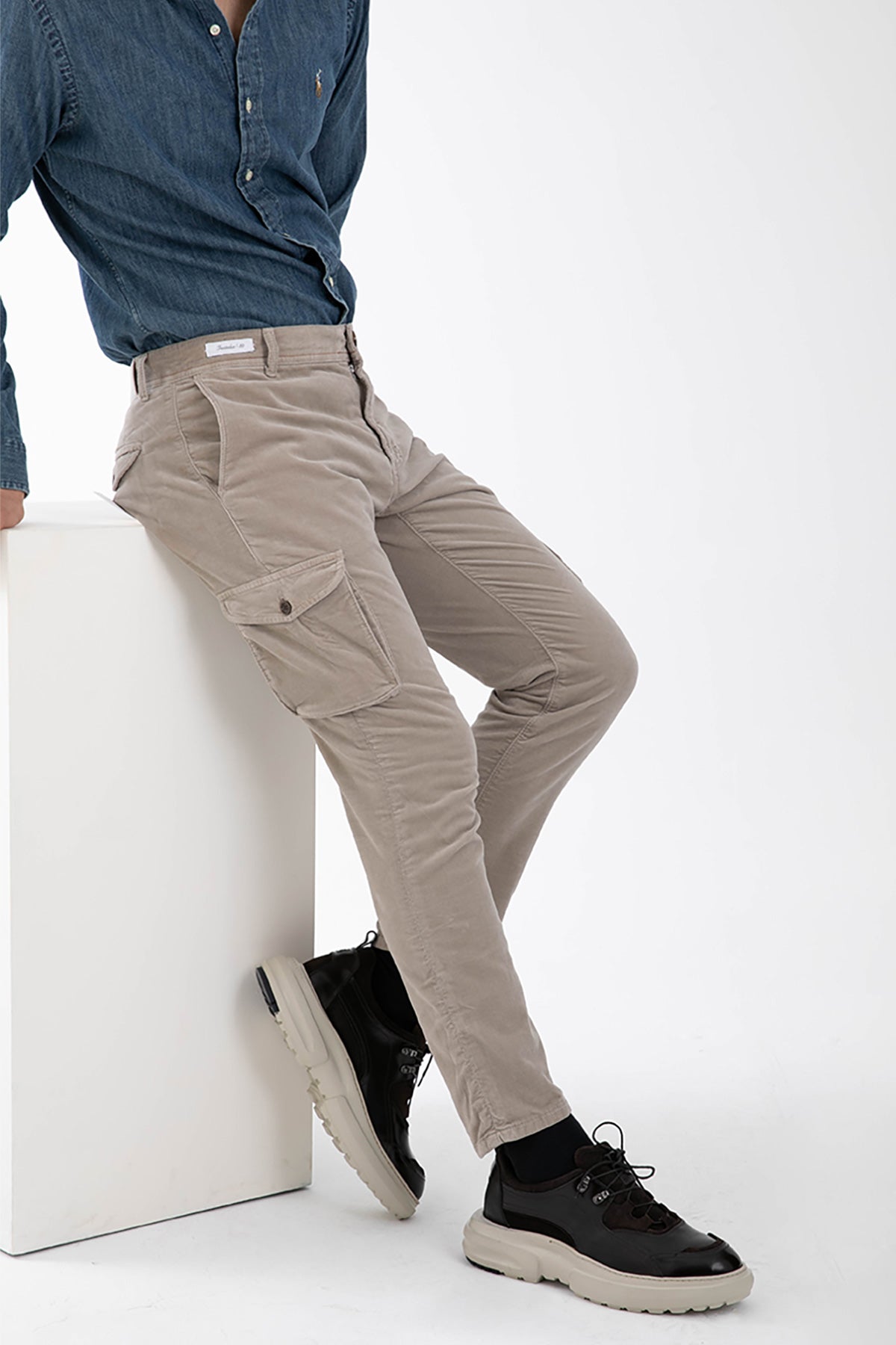 Richard J. Brown Nairobi Slim Regular Kargo Pantolon-Libas Trendy Fashion Store