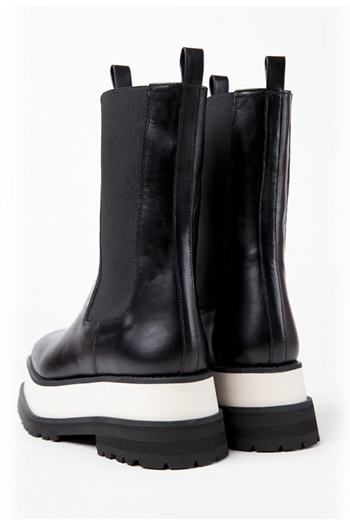 Paloma Barcelo Clea Küt Burun Lastikli Deri Bot-Libas Trendy Fashion Store