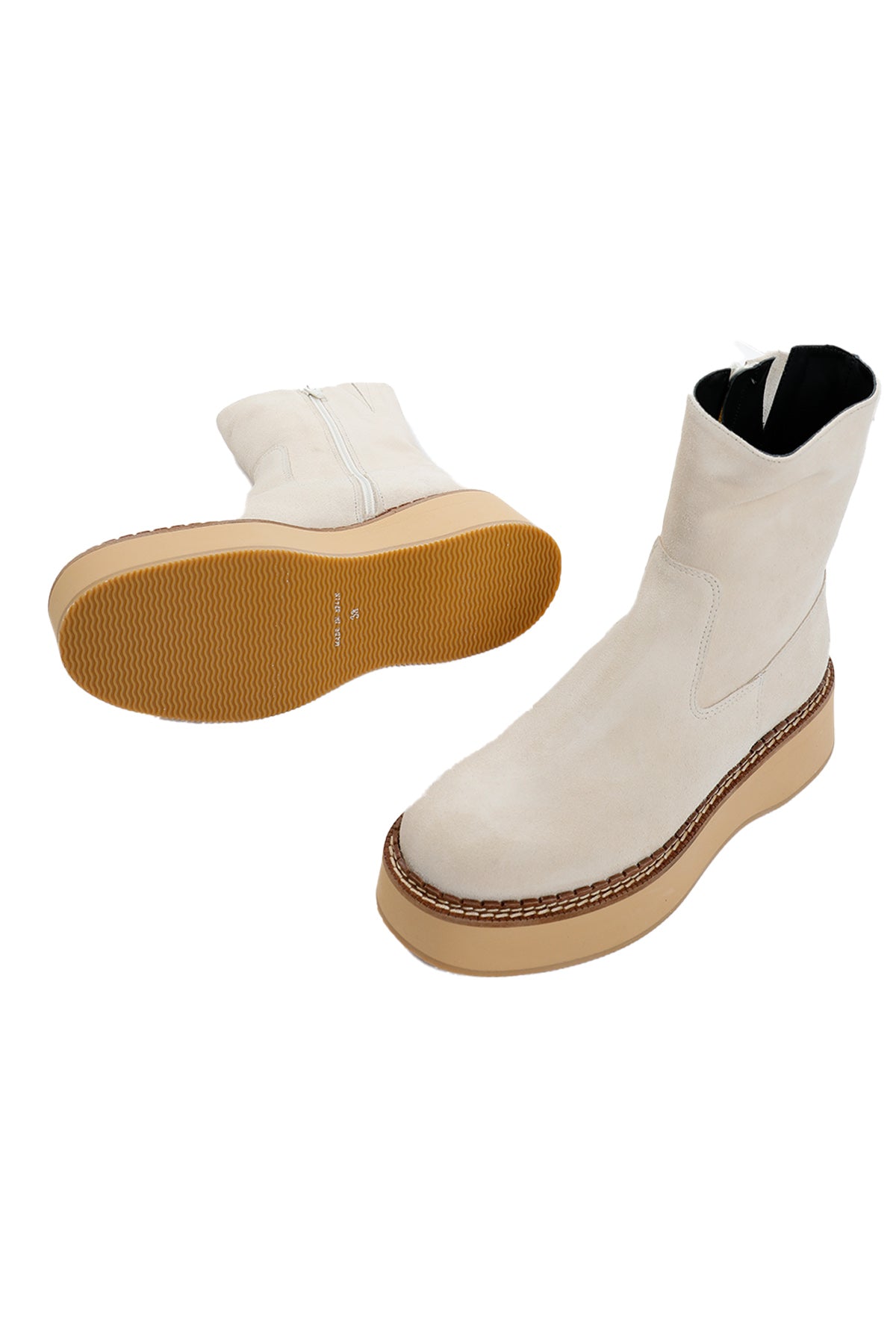 Paloma Barcelo Ebba Fermuarlı Süet Bot-Libas Trendy Fashion Store