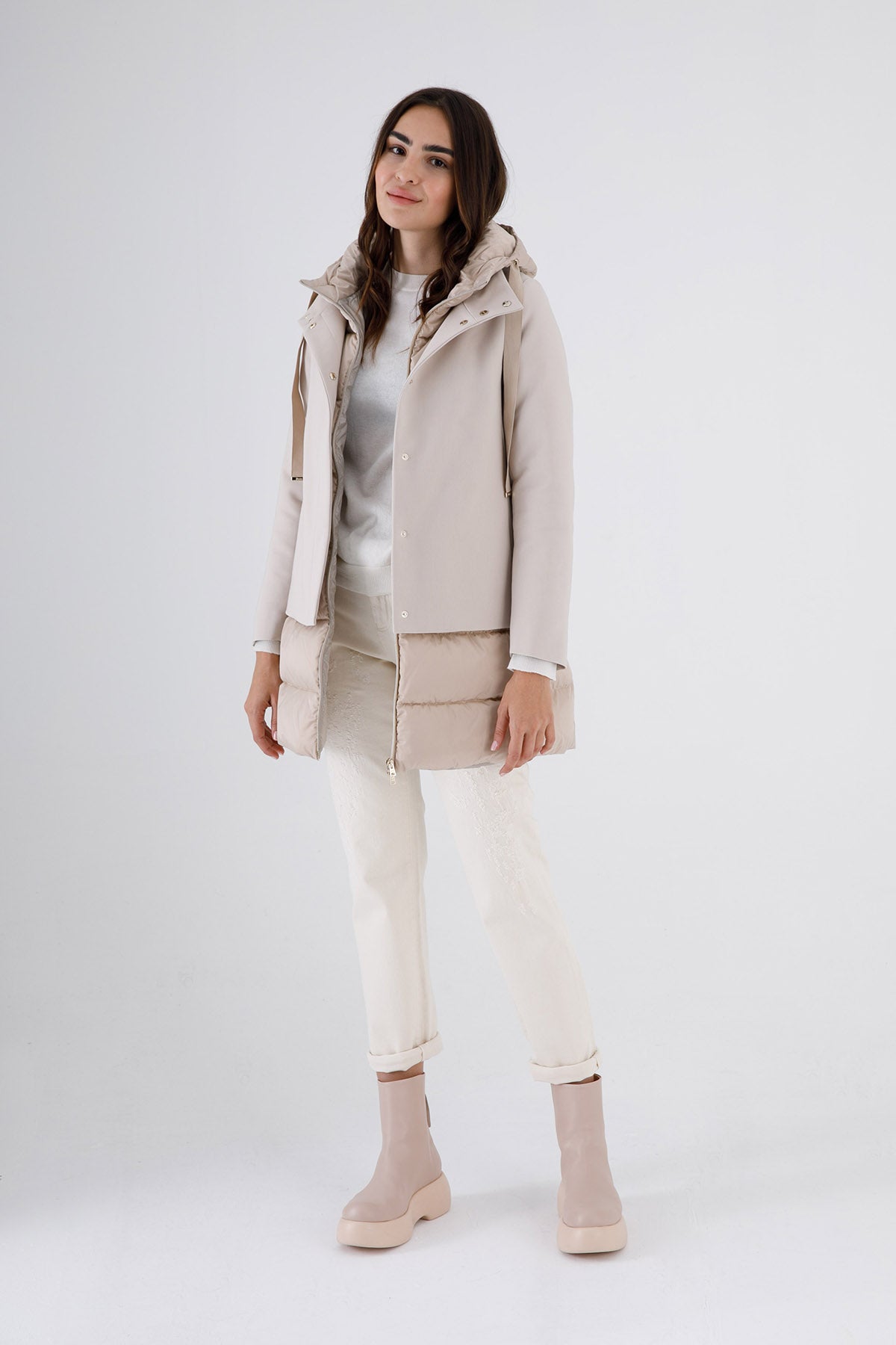 Herno Puffer Kombinasyonlu Kaban-Libas Trendy Fashion Store