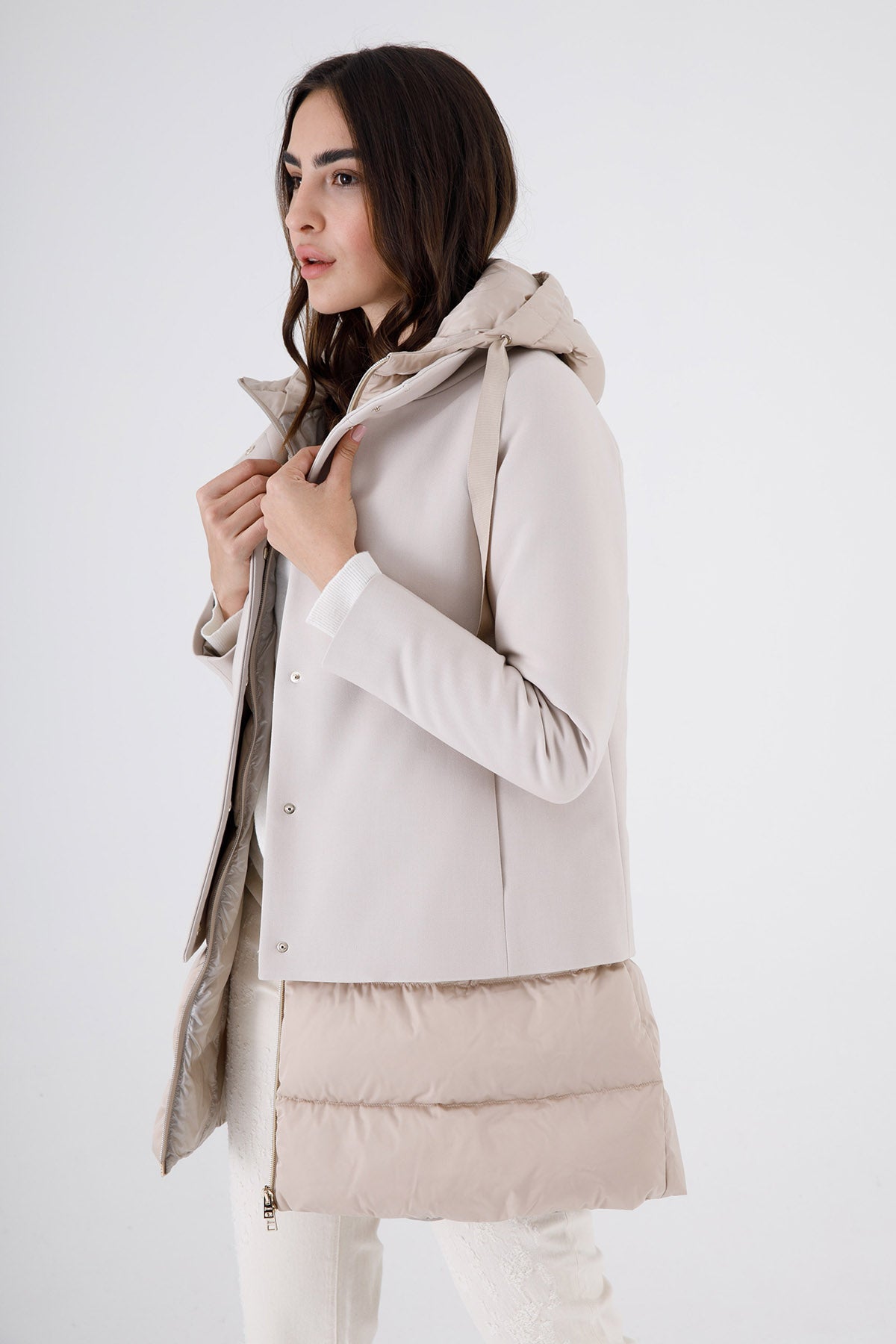 Herno Puffer Kombinasyonlu Kaban-Libas Trendy Fashion Store