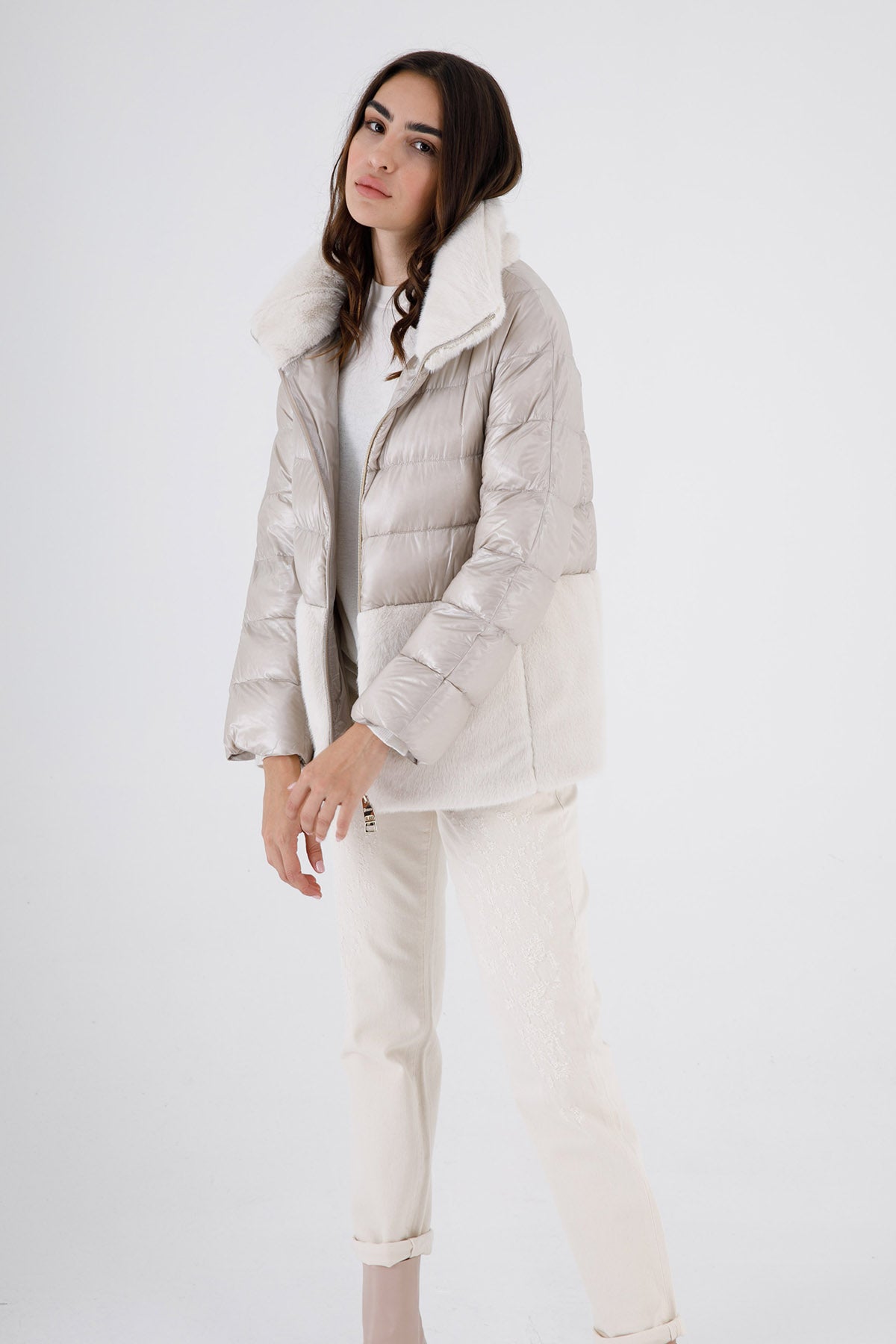 Herno Kürk Detaylı Puffer Mont-Libas Trendy Fashion Store