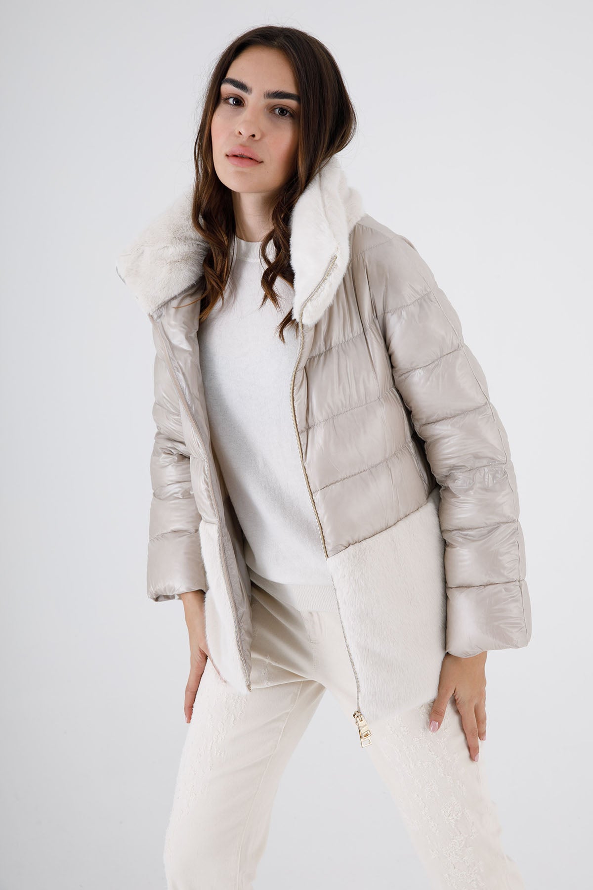 Herno Kürk Detaylı Puffer Mont-Libas Trendy Fashion Store