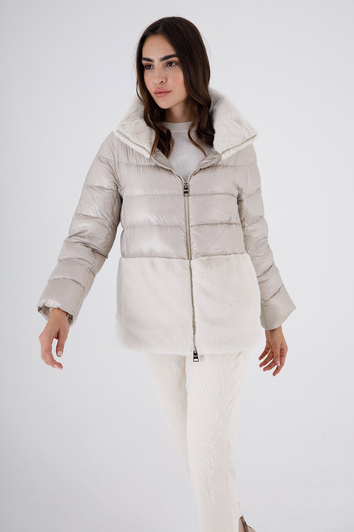 Herno Kürk Detaylı Puffer Mont-Libas Trendy Fashion Store