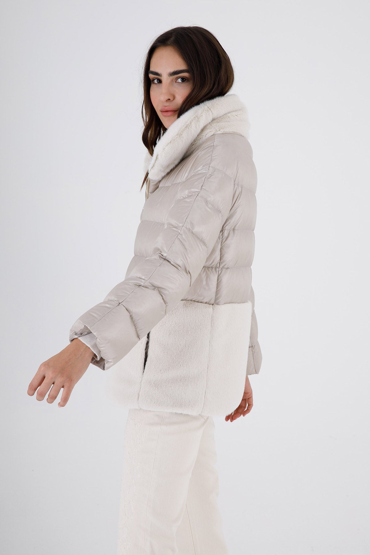 Herno Kürk Detaylı Puffer Mont-Libas Trendy Fashion Store