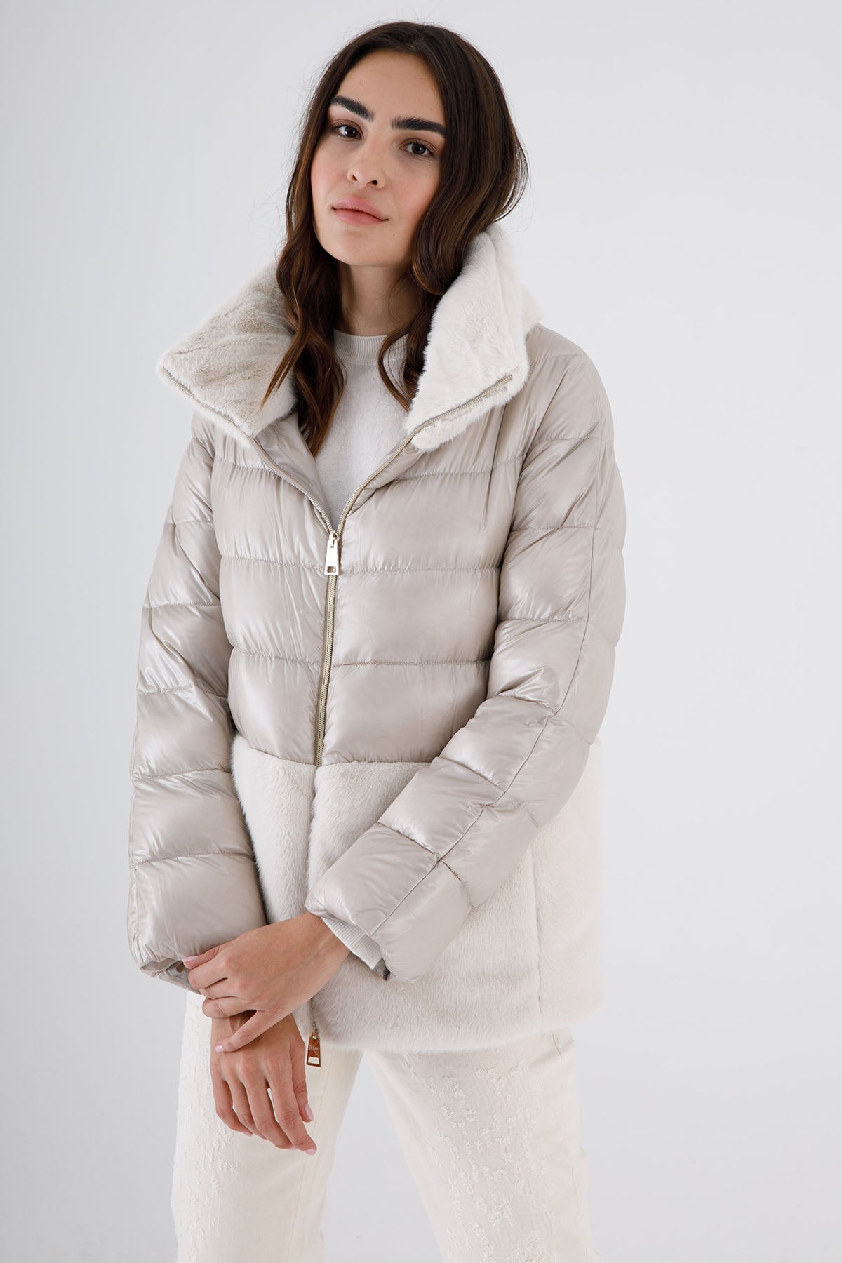 Herno Kürk Detaylı Puffer Mont-Libas Trendy Fashion Store