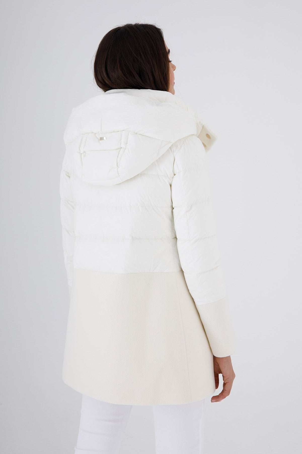 Herno Kaşe Puffer Kombinasyonlu Kaban-Libas Trendy Fashion Store