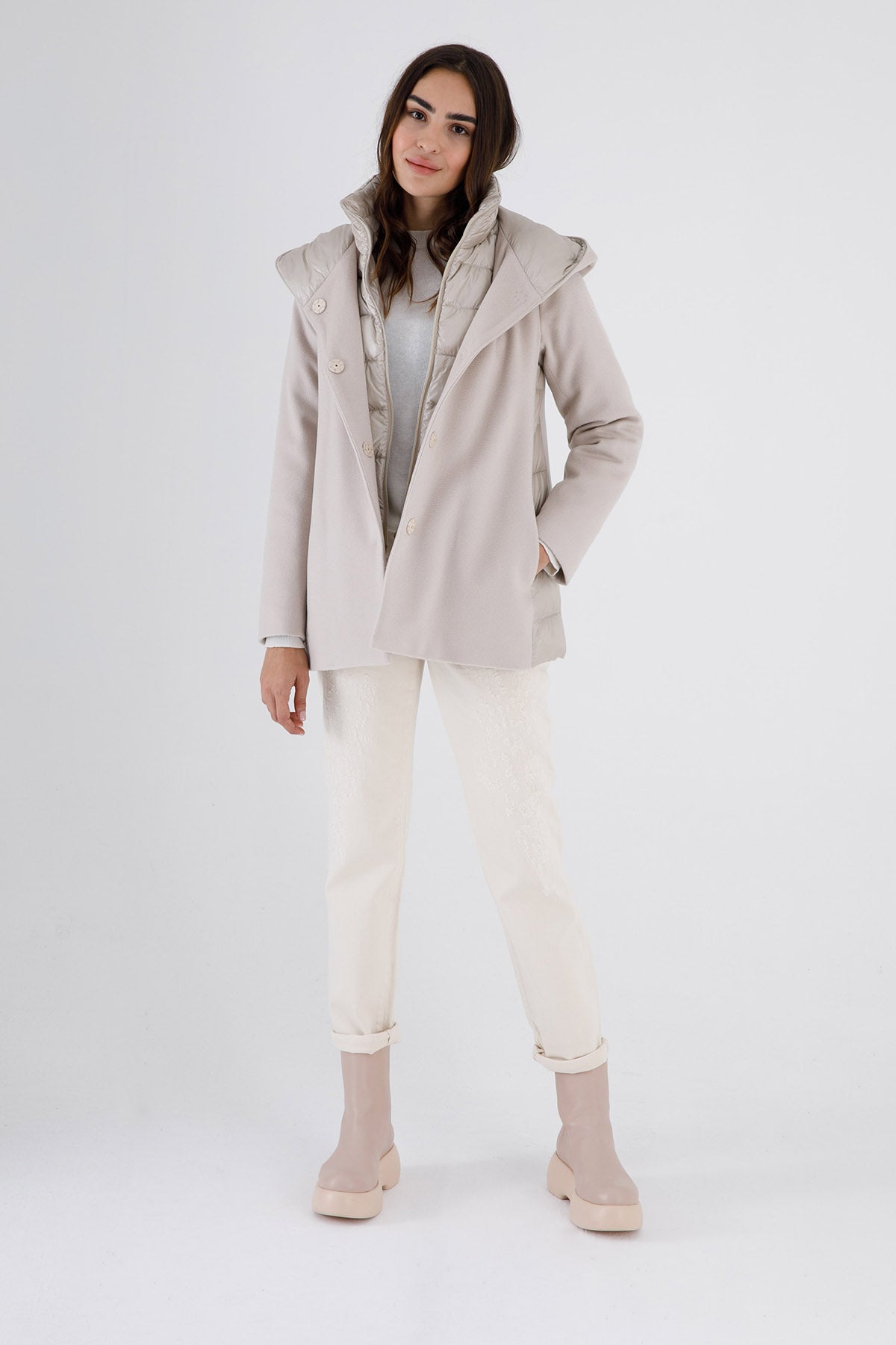 Herno Puffer Kombinasyonlu Kaban-Libas Trendy Fashion Store