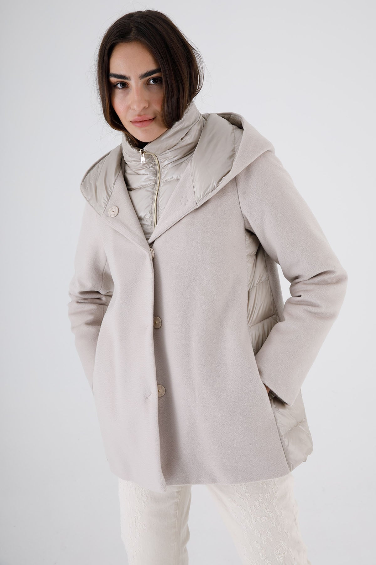 Herno Puffer Kombinasyonlu Kaban-Libas Trendy Fashion Store