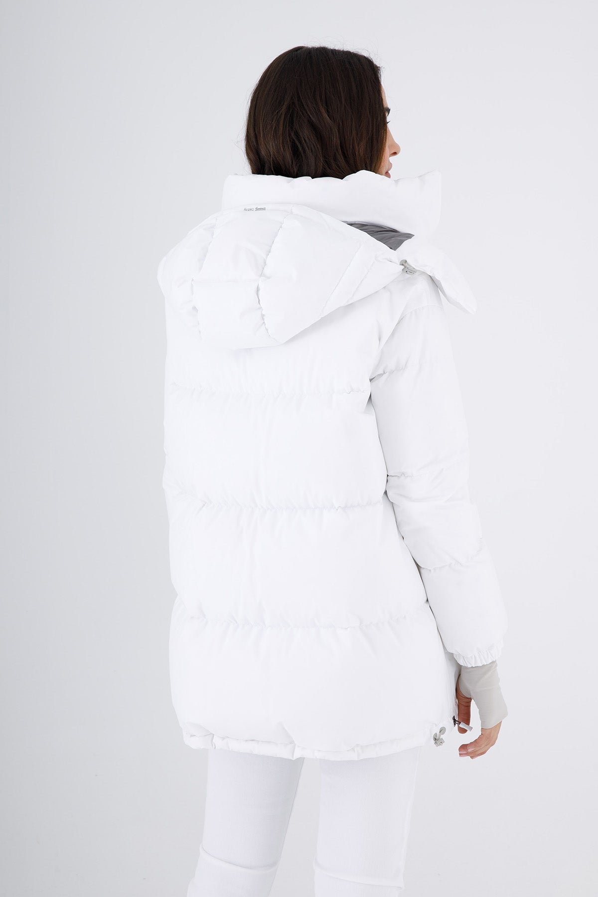 Herno Laminar Yandan Fermuarlı Kapüşonlu Puffer Kaban-Libas Trendy Fashion Store