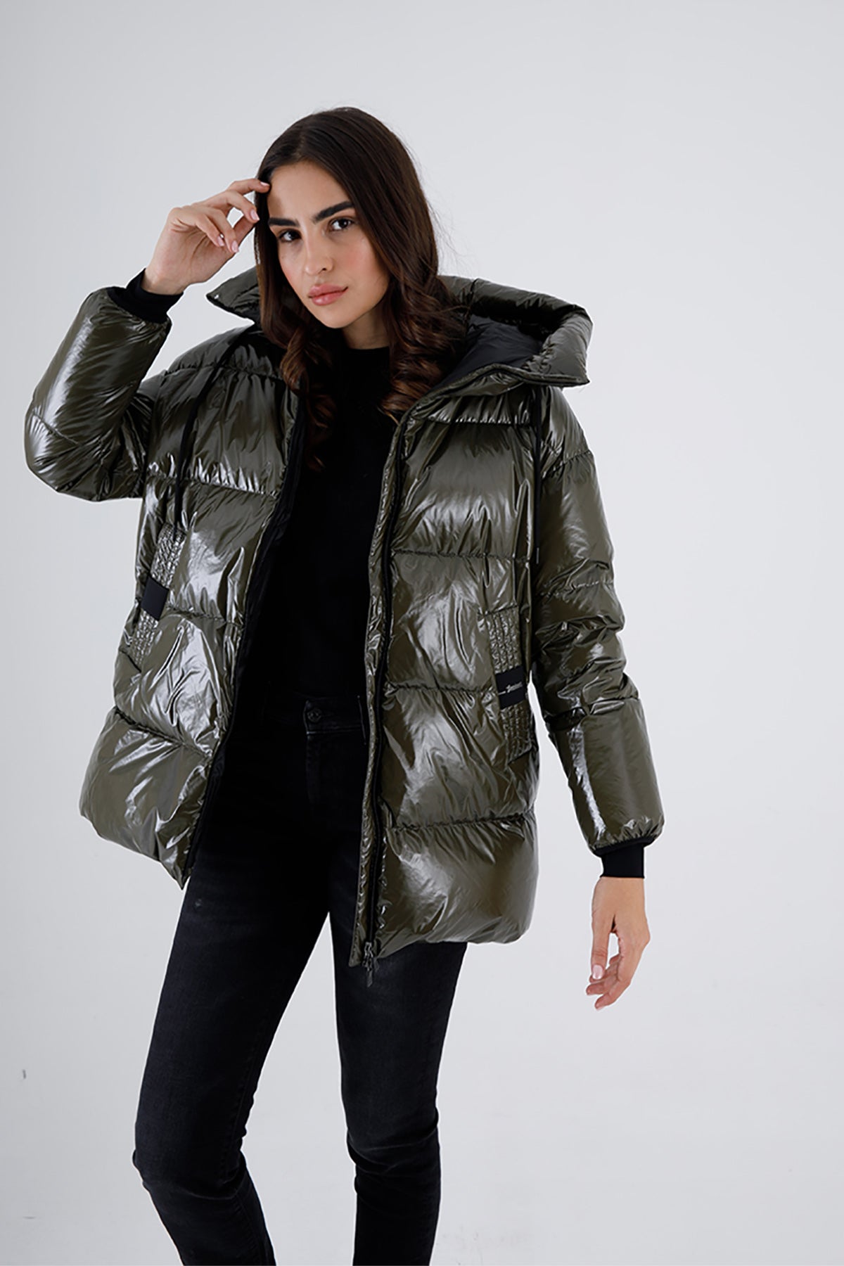Herno Laminar Geniş Kesim Kapüşonlu Puffer Mont-Libas Trendy Fashion Store