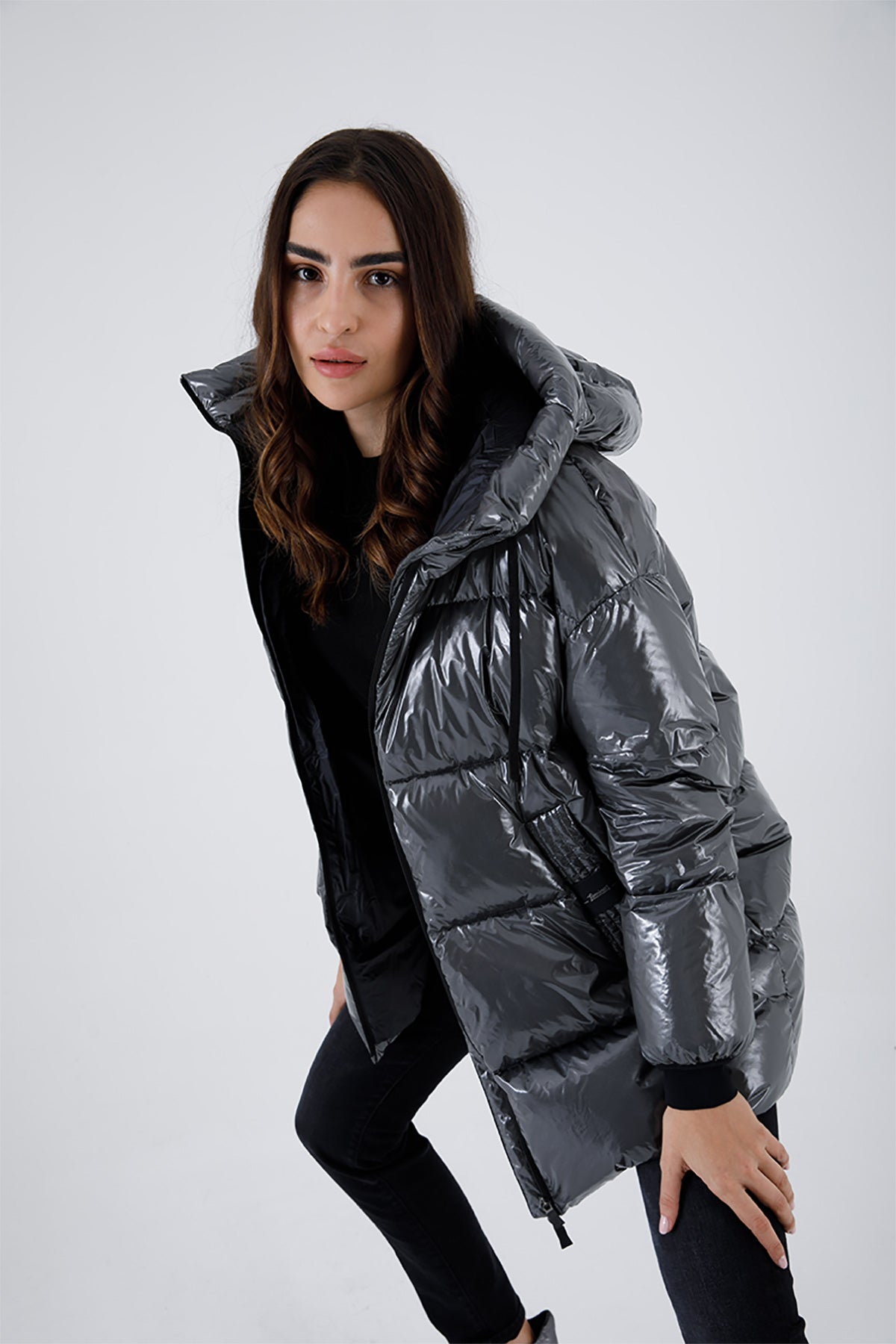 Herno Laminar Geniş Kesim Kapüşonlu Puffer Mont-Libas Trendy Fashion Store