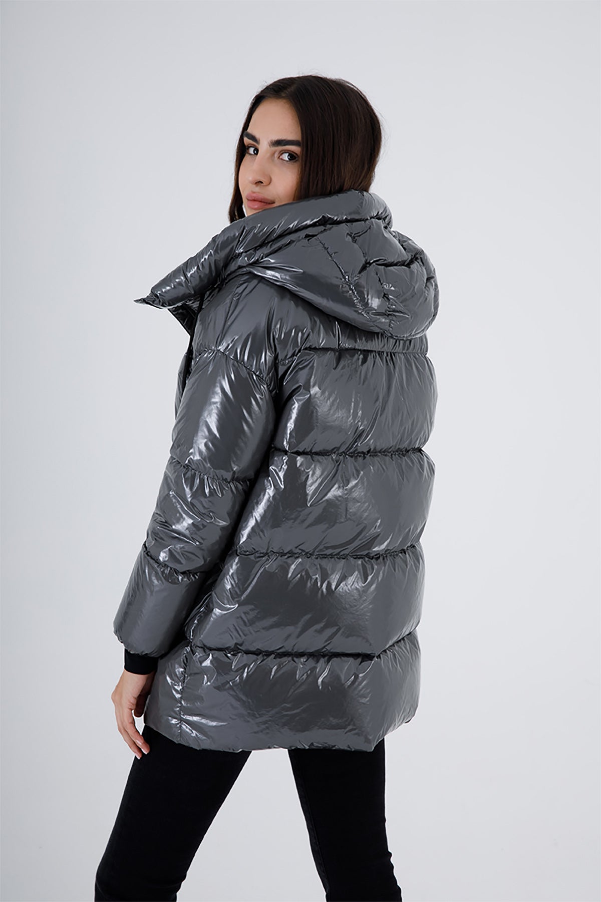 Herno Laminar Geniş Kesim Kapüşonlu Puffer Mont-Libas Trendy Fashion Store