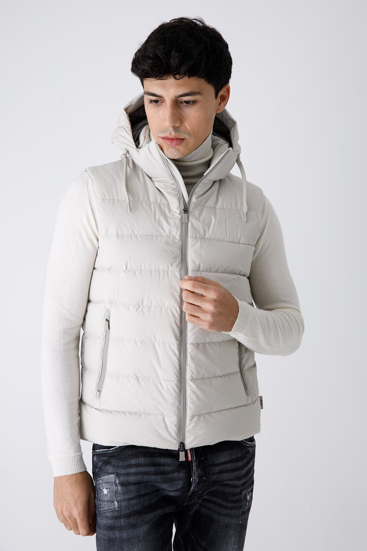 Herno Laminar Kapüşonlu Puffer Yelek-Libas Trendy Fashion Store