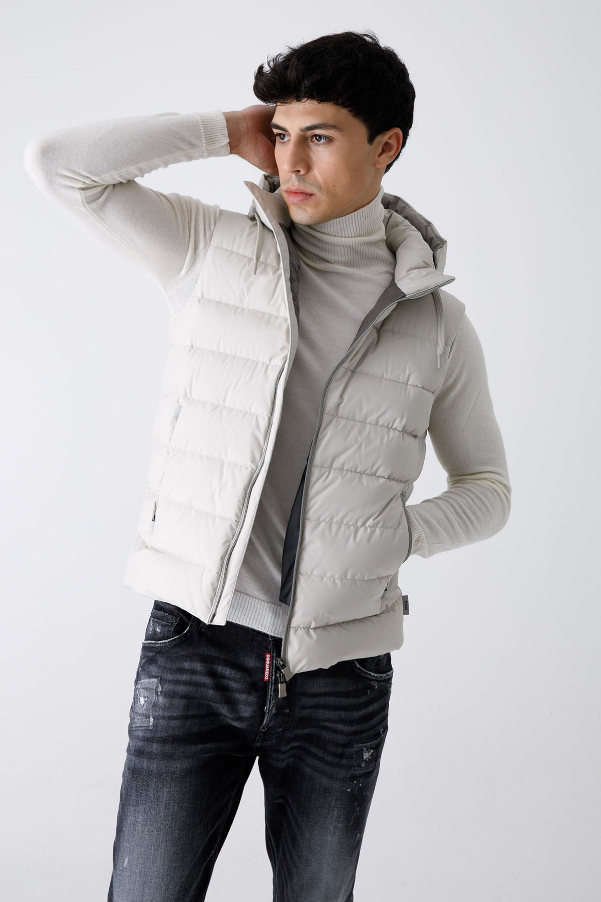 Herno Laminar Kapüşonlu Puffer Yelek-Libas Trendy Fashion Store