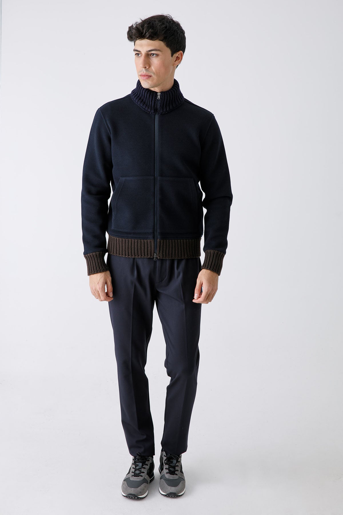 Herno Örgü Yün Detaylı Triko Ceket-Libas Trendy Fashion Store