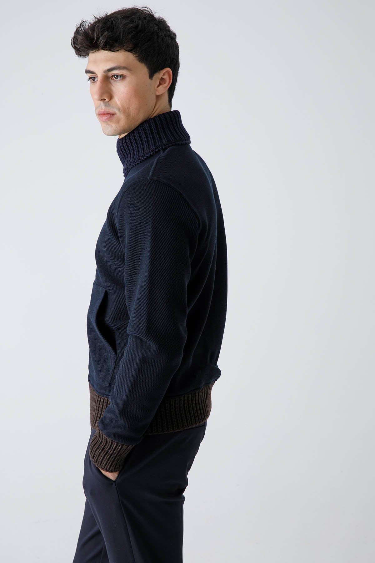 Herno Örgü Yün Detaylı Triko Ceket-Libas Trendy Fashion Store