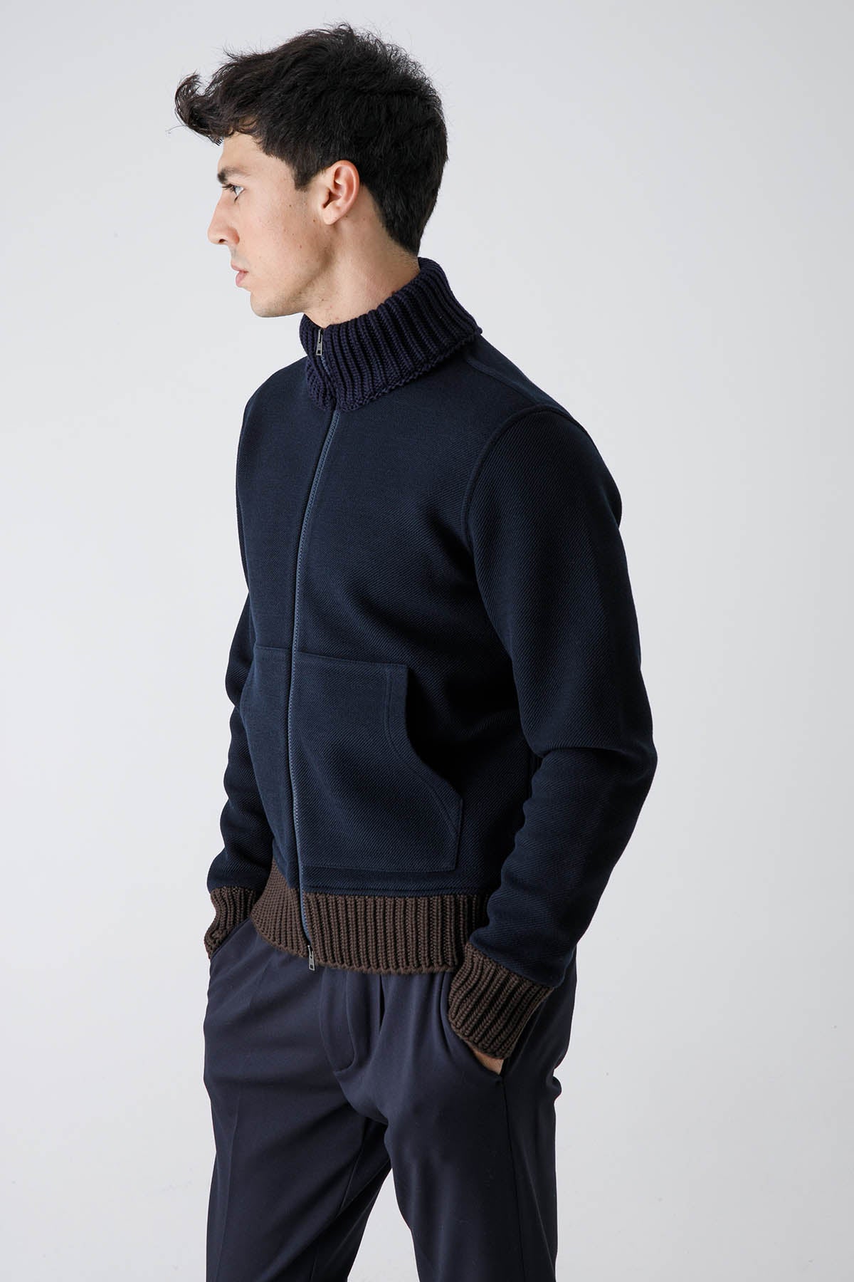 Herno Örgü Yün Detaylı Triko Ceket-Libas Trendy Fashion Store