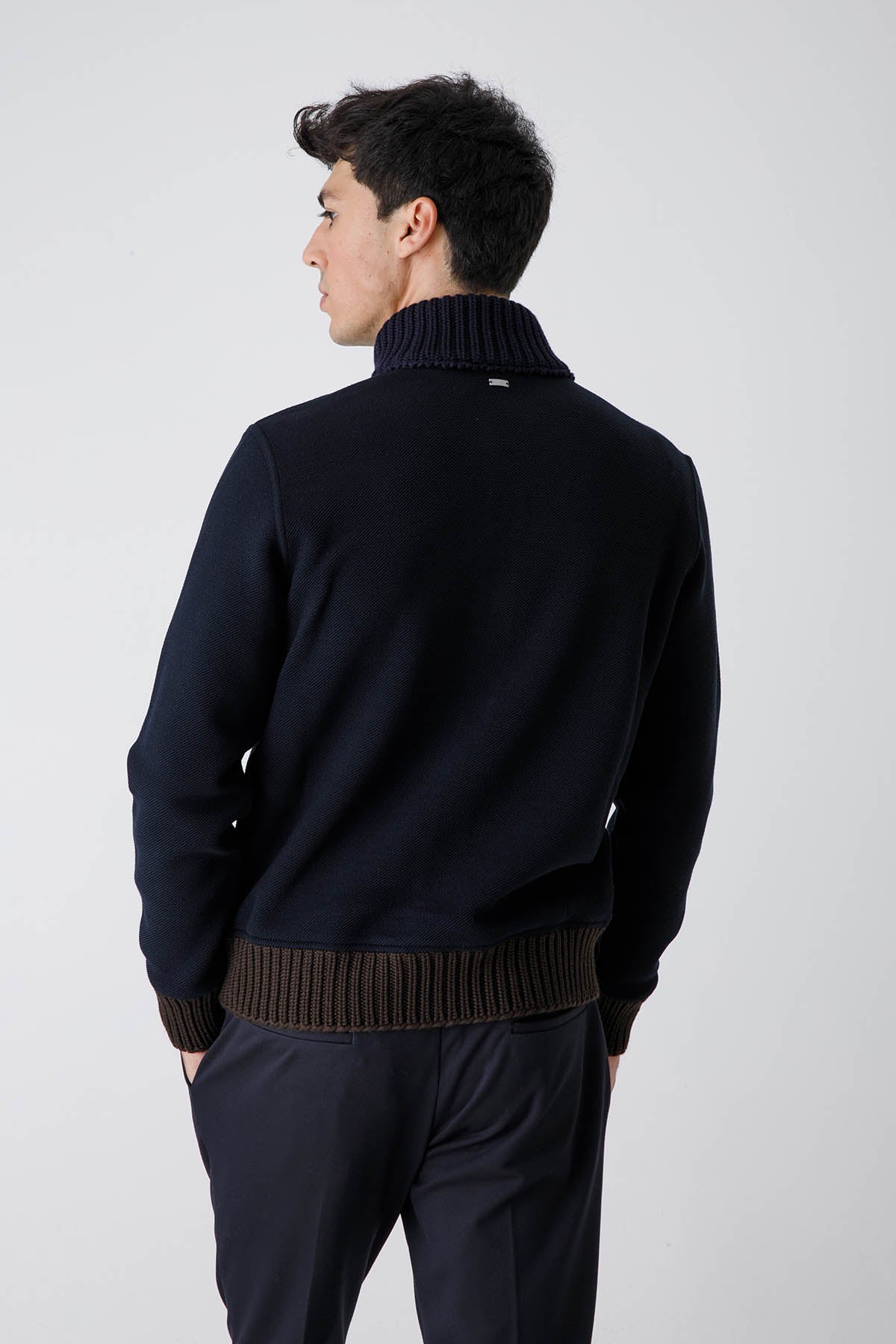 Herno Örgü Yün Detaylı Triko Ceket-Libas Trendy Fashion Store