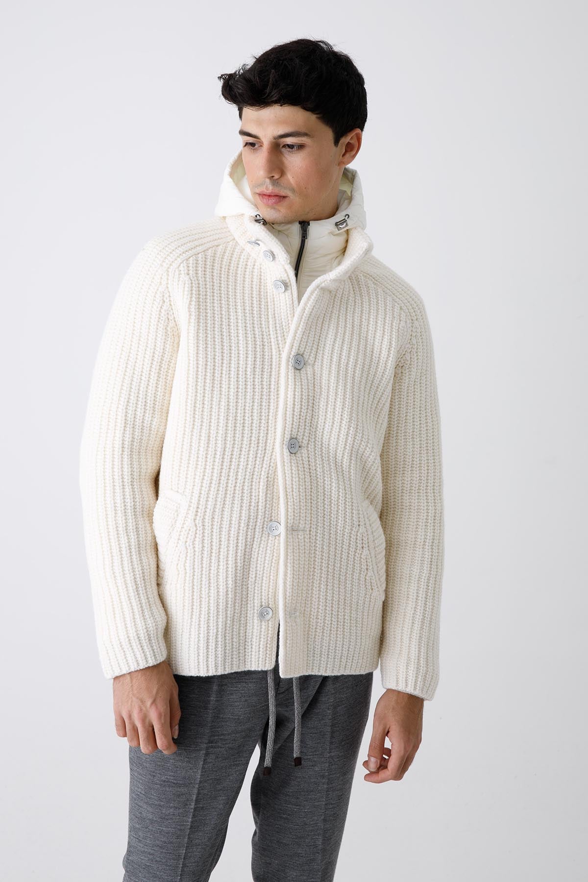 Herno Demonte İç Yelekli Örgü Yün Ceket-Libas Trendy Fashion Store