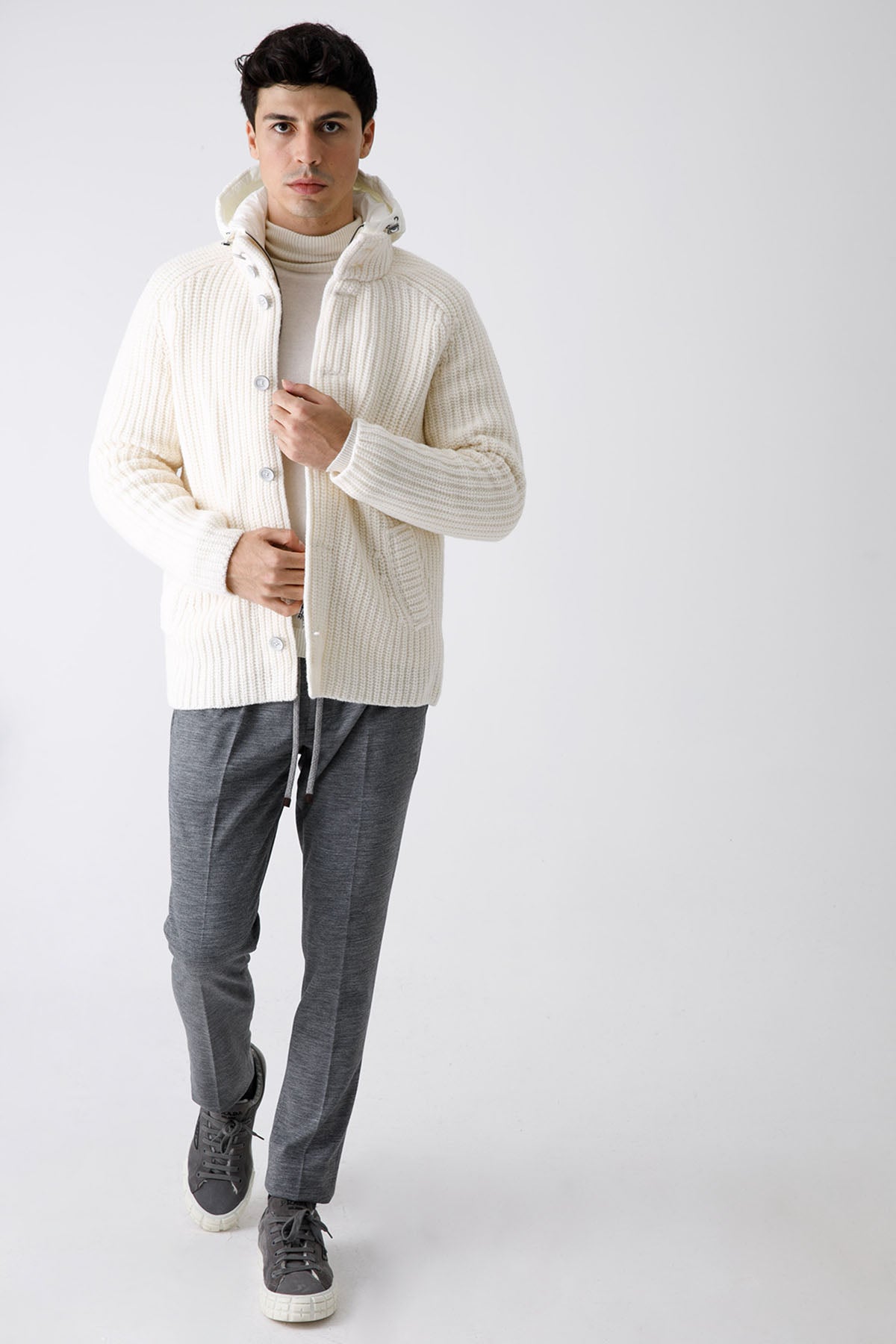 Herno Demonte İç Yelekli Örgü Yün Ceket-Libas Trendy Fashion Store