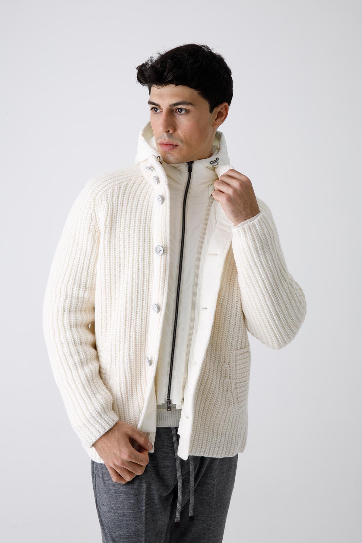 Herno Demonte İç Yelekli Örgü Yün Ceket-Libas Trendy Fashion Store