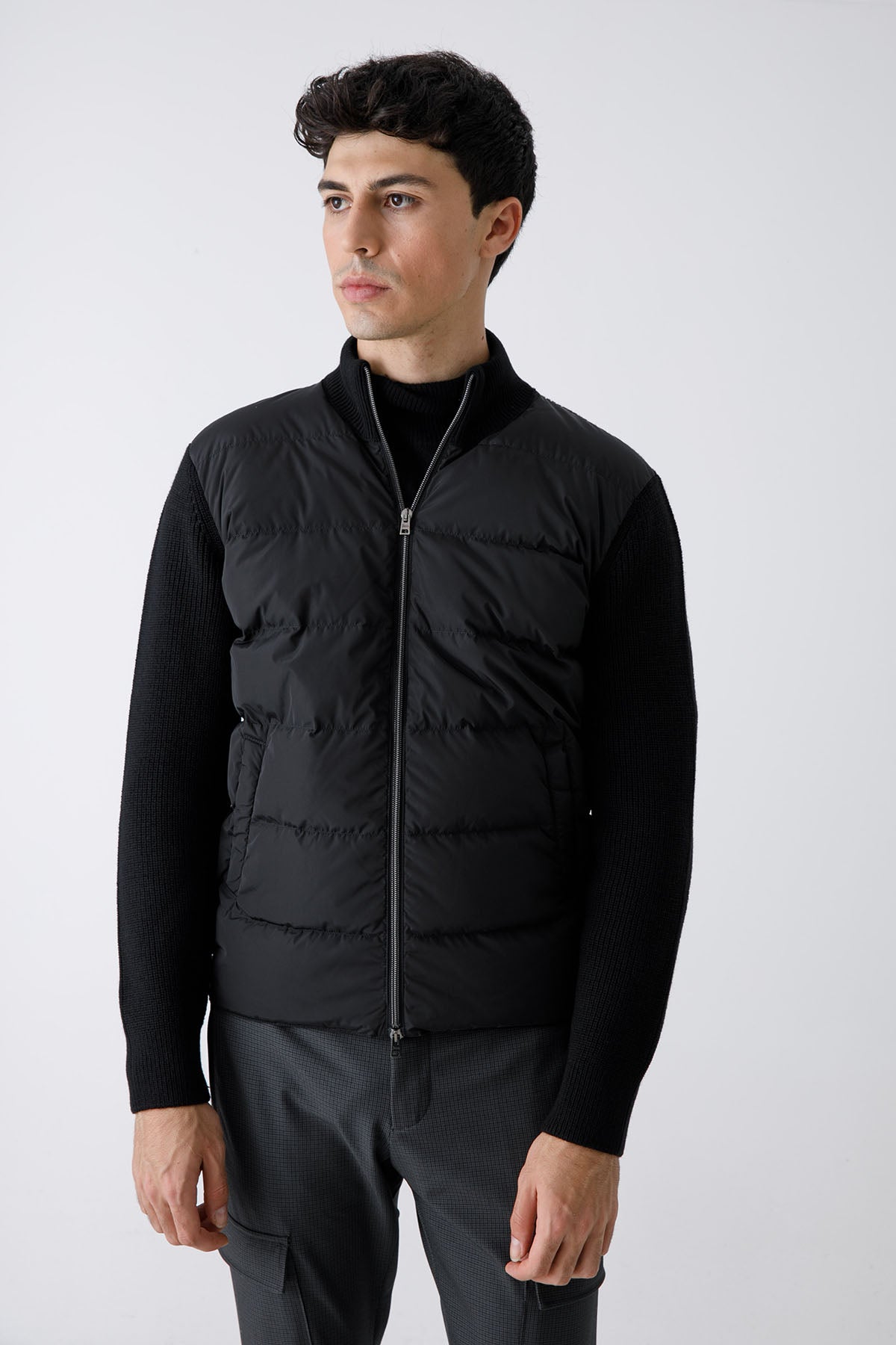 Herno Önü Puffer Örgü Triko Ceket-Libas Trendy Fashion Store