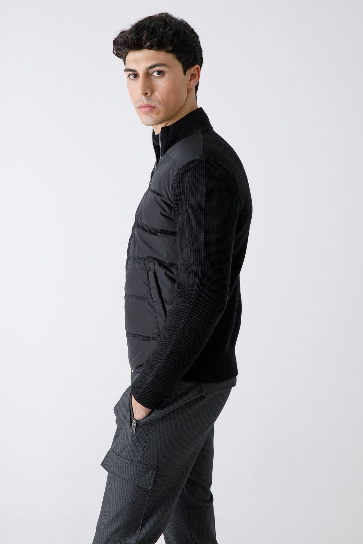 Herno Önü Puffer Örgü Triko Ceket-Libas Trendy Fashion Store