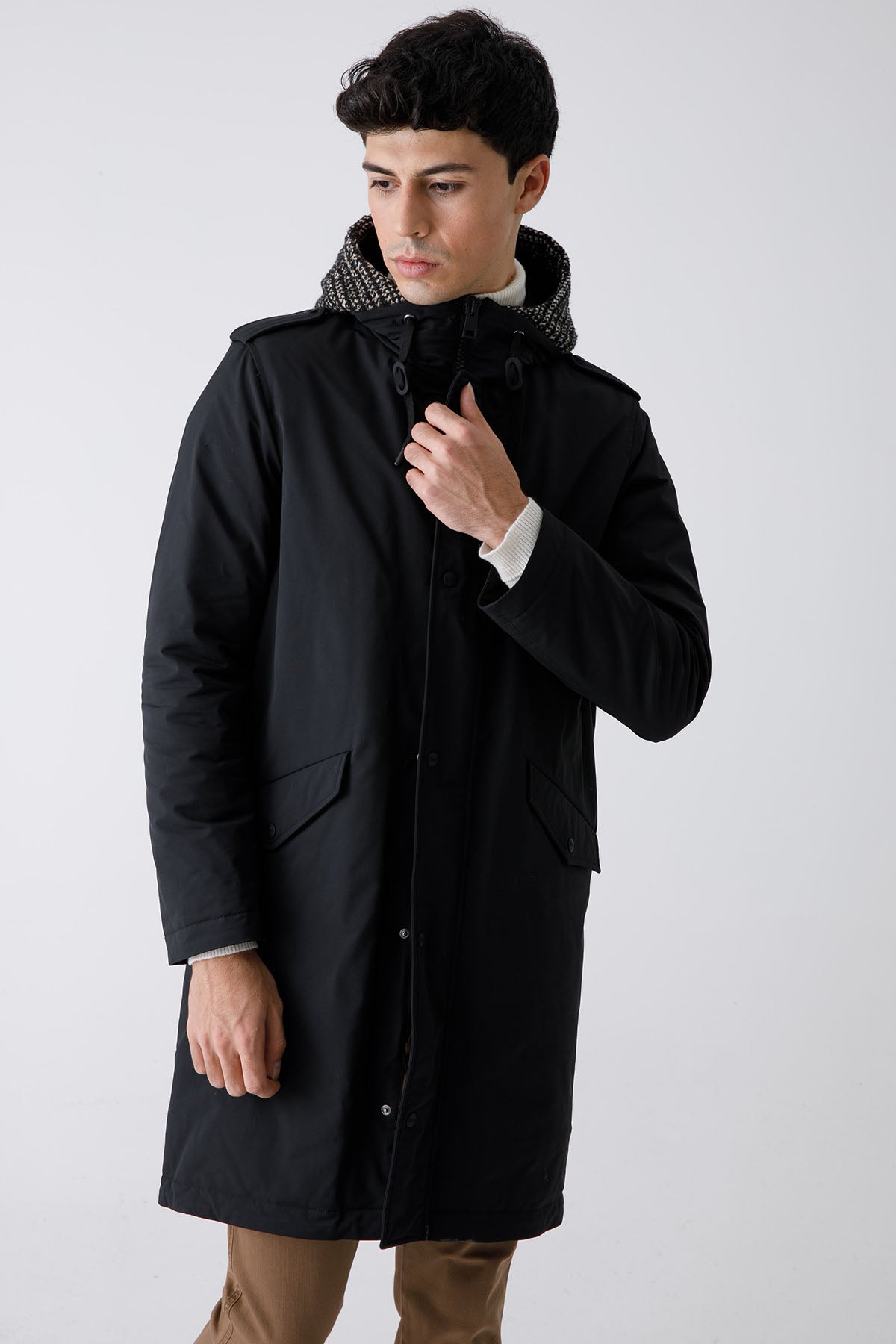 Herno Dolgulu Kapüşonlu Palto-Libas Trendy Fashion Store