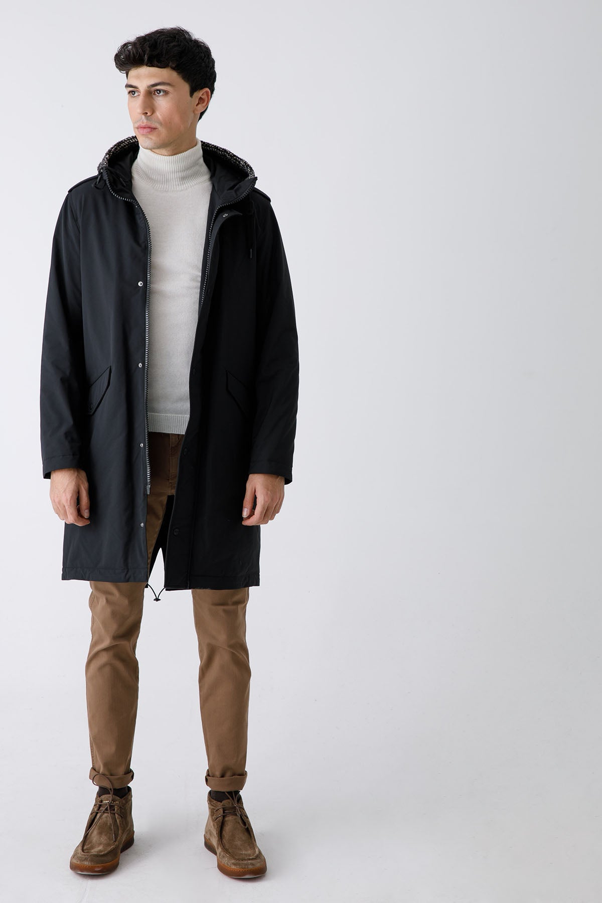 Herno Dolgulu Kapüşonlu Palto-Libas Trendy Fashion Store