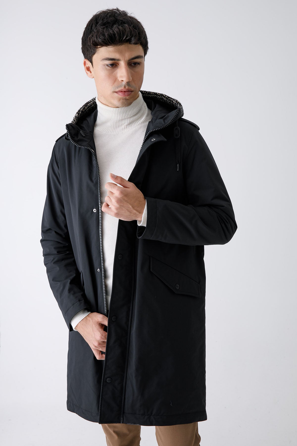 Herno Dolgulu Kapüşonlu Palto-Libas Trendy Fashion Store