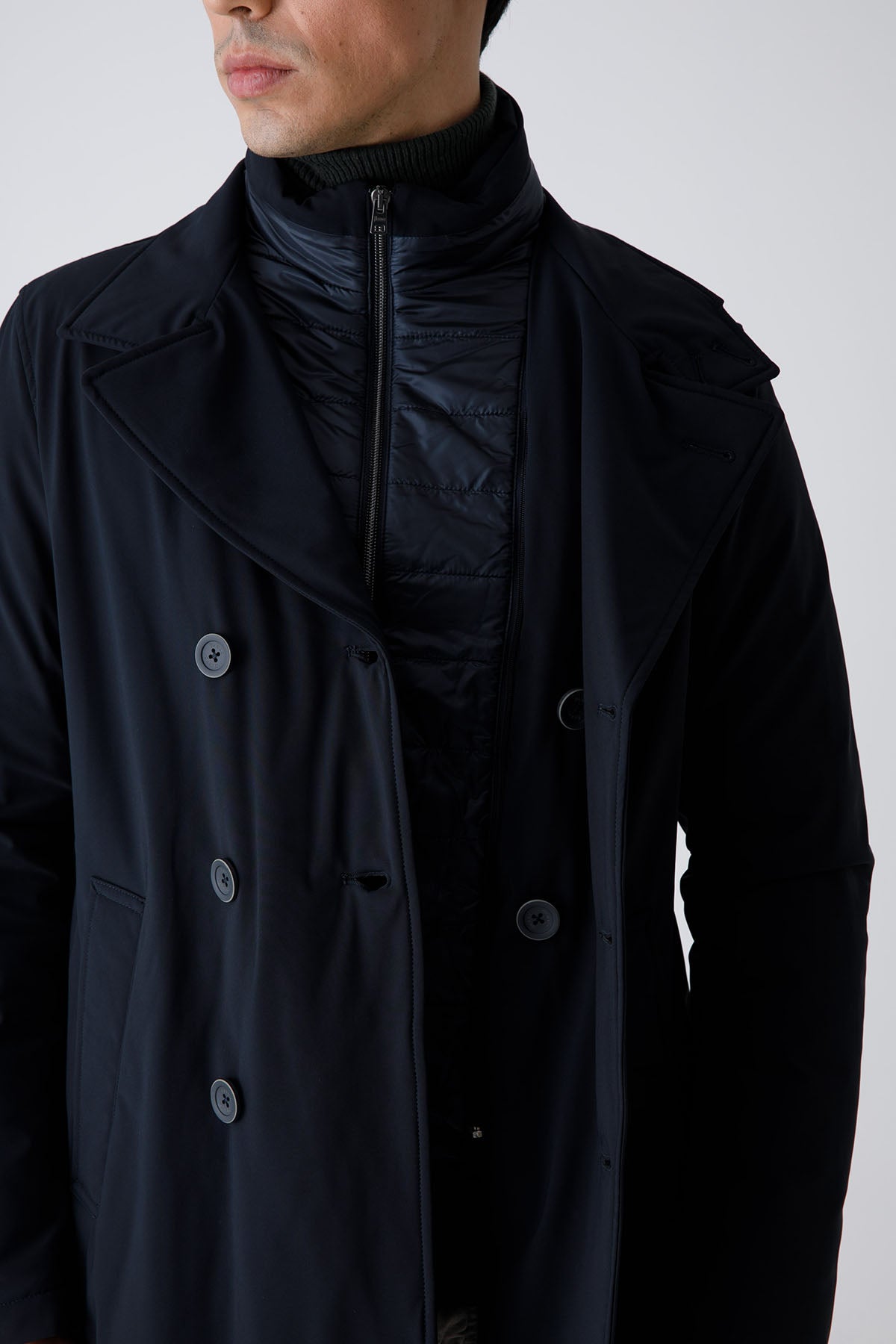 Herno Demonte İç Yelekli Kruvaze Kaban-Libas Trendy Fashion Store