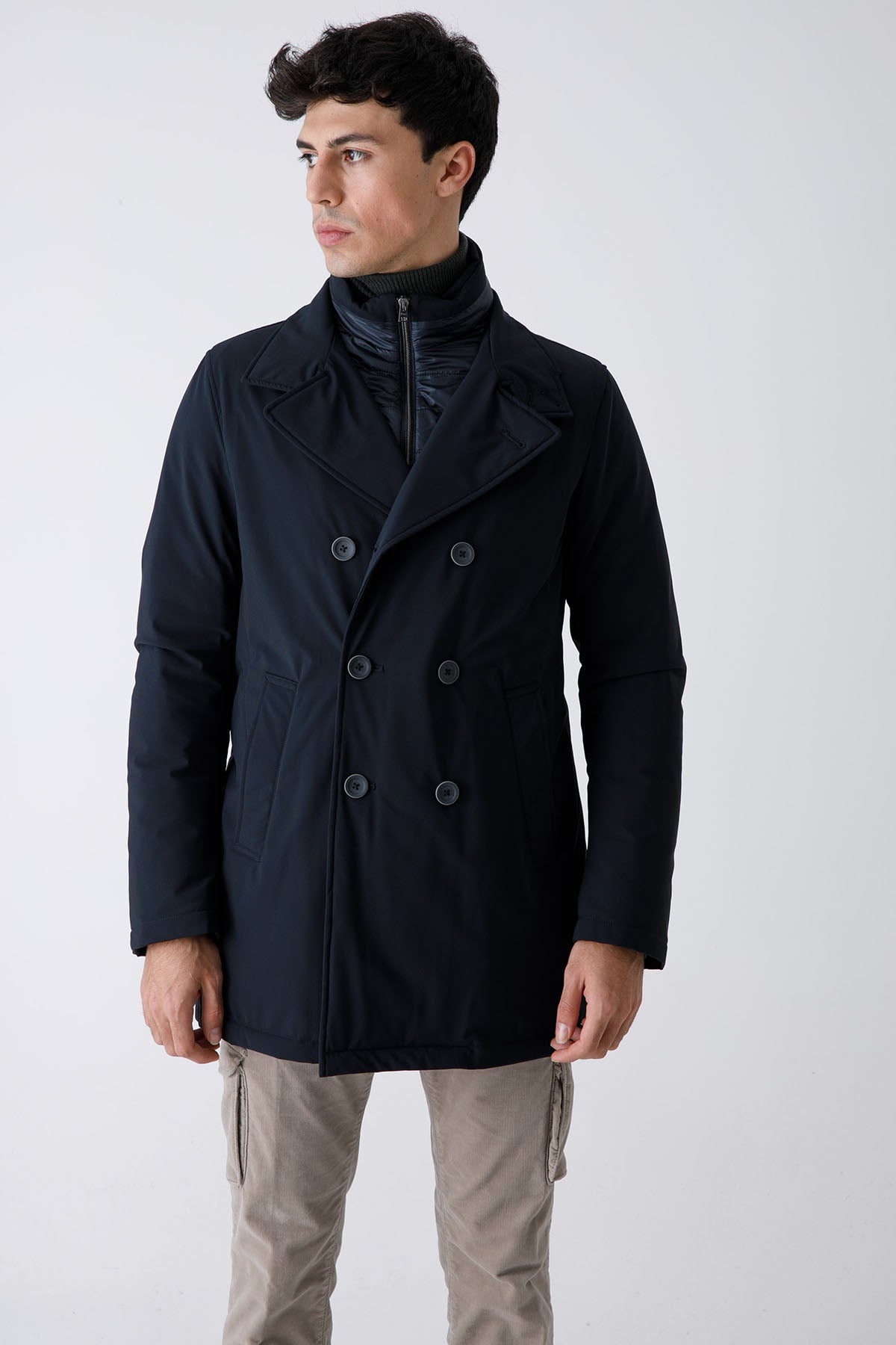 Herno Demonte İç Yelekli Kruvaze Kaban-Libas Trendy Fashion Store