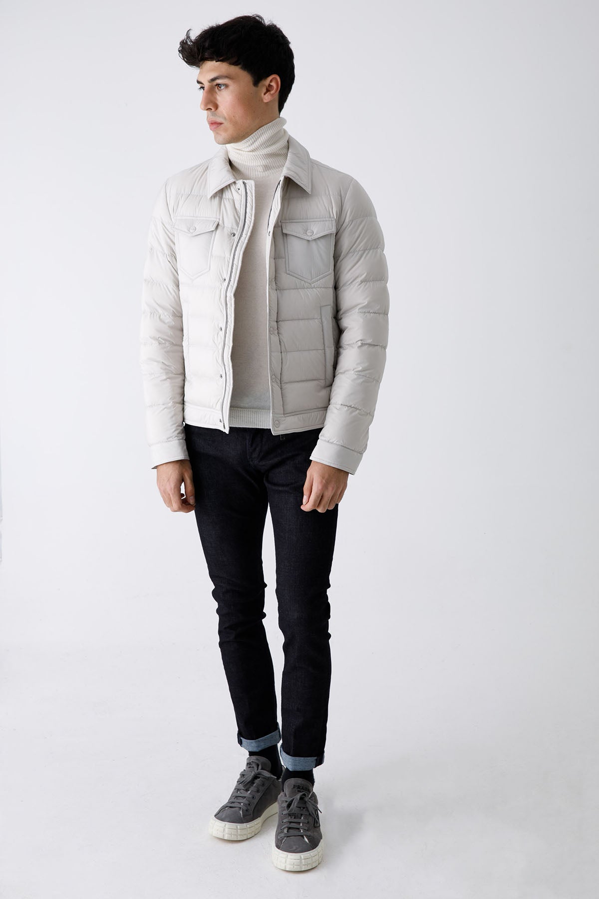 Herno Cep Detaylı İnce Puffer Mont-Libas Trendy Fashion Store