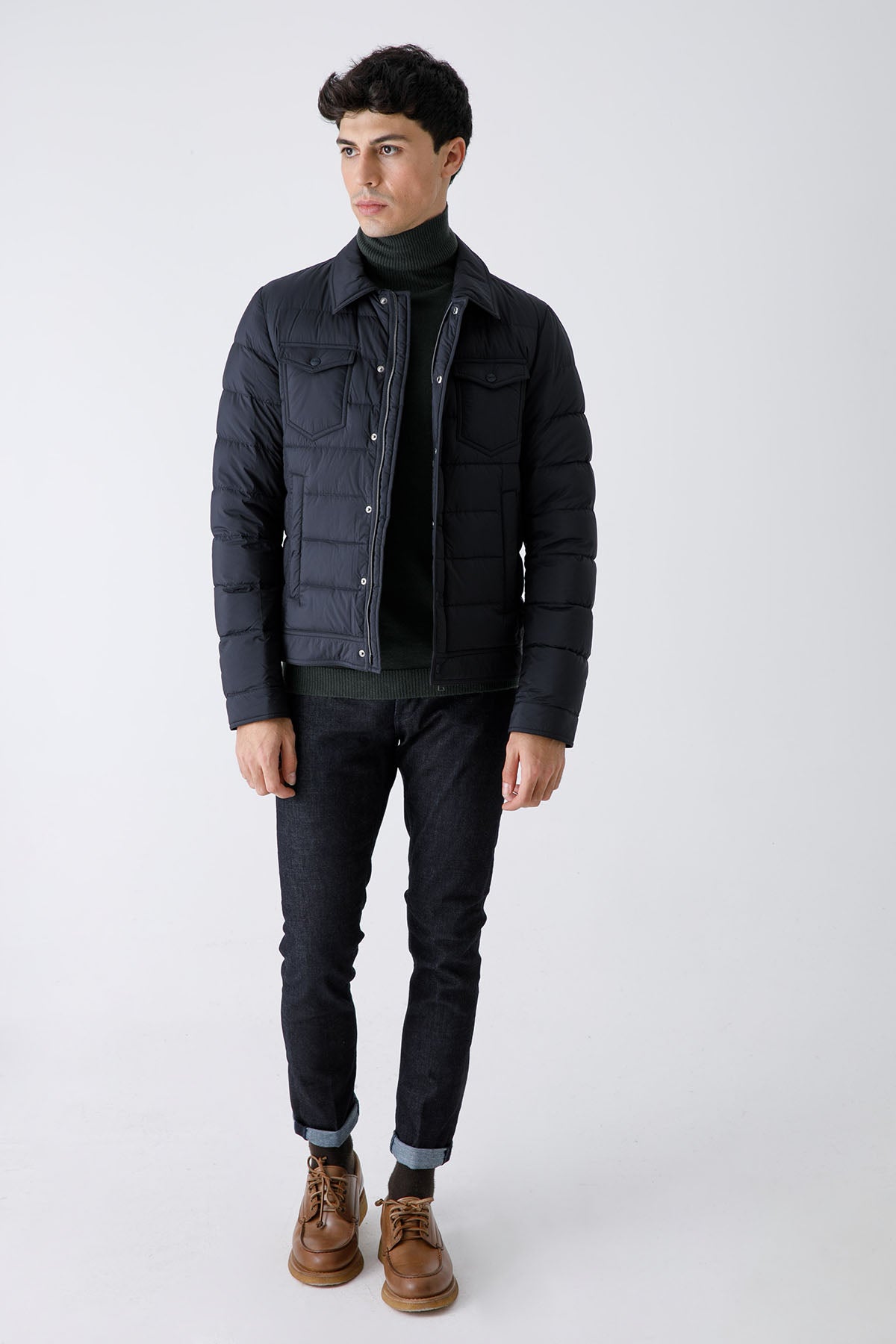 Herno Cep Detaylı İnce Puffer Mont-Libas Trendy Fashion Store