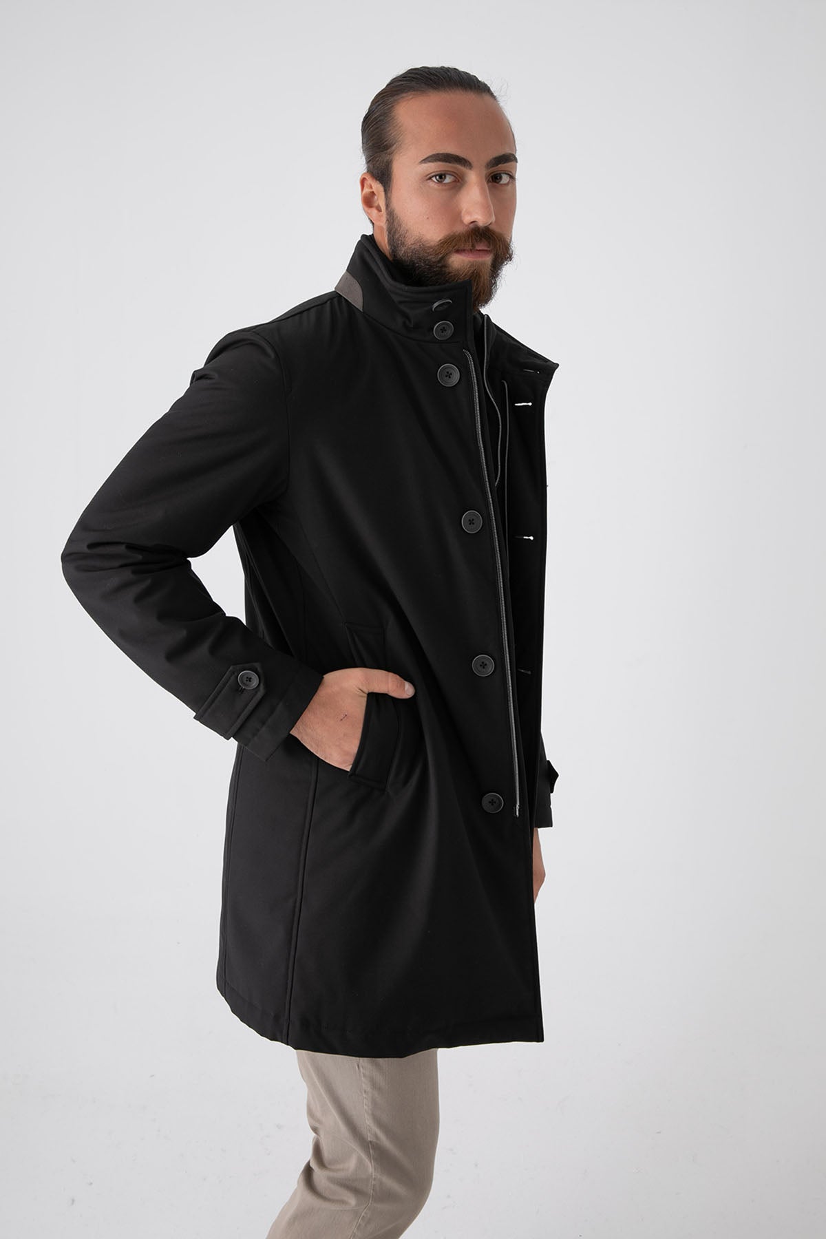 Herno İçi Yelekli Kaban-Libas Trendy Fashion Store