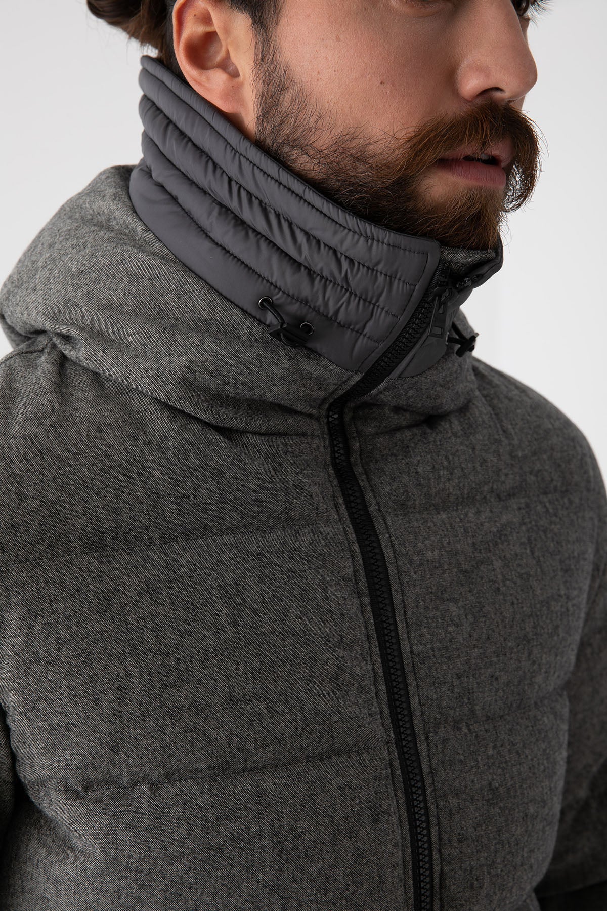 Herno Kapüşonlu Yün Puffer Mont-Libas Trendy Fashion Store