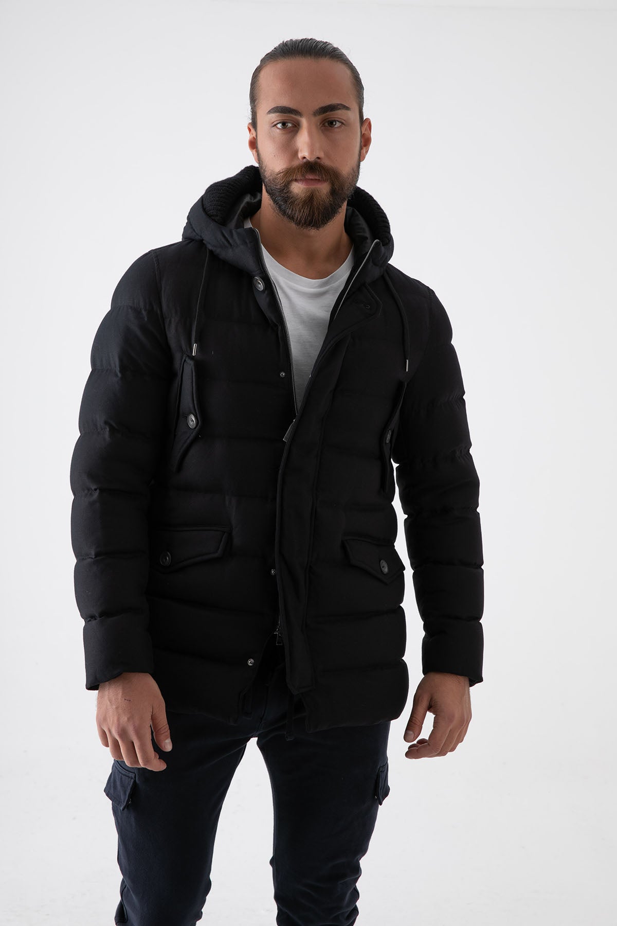 Herno Spor Cepli Kapüşonlu Kaban-Libas Trendy Fashion Store