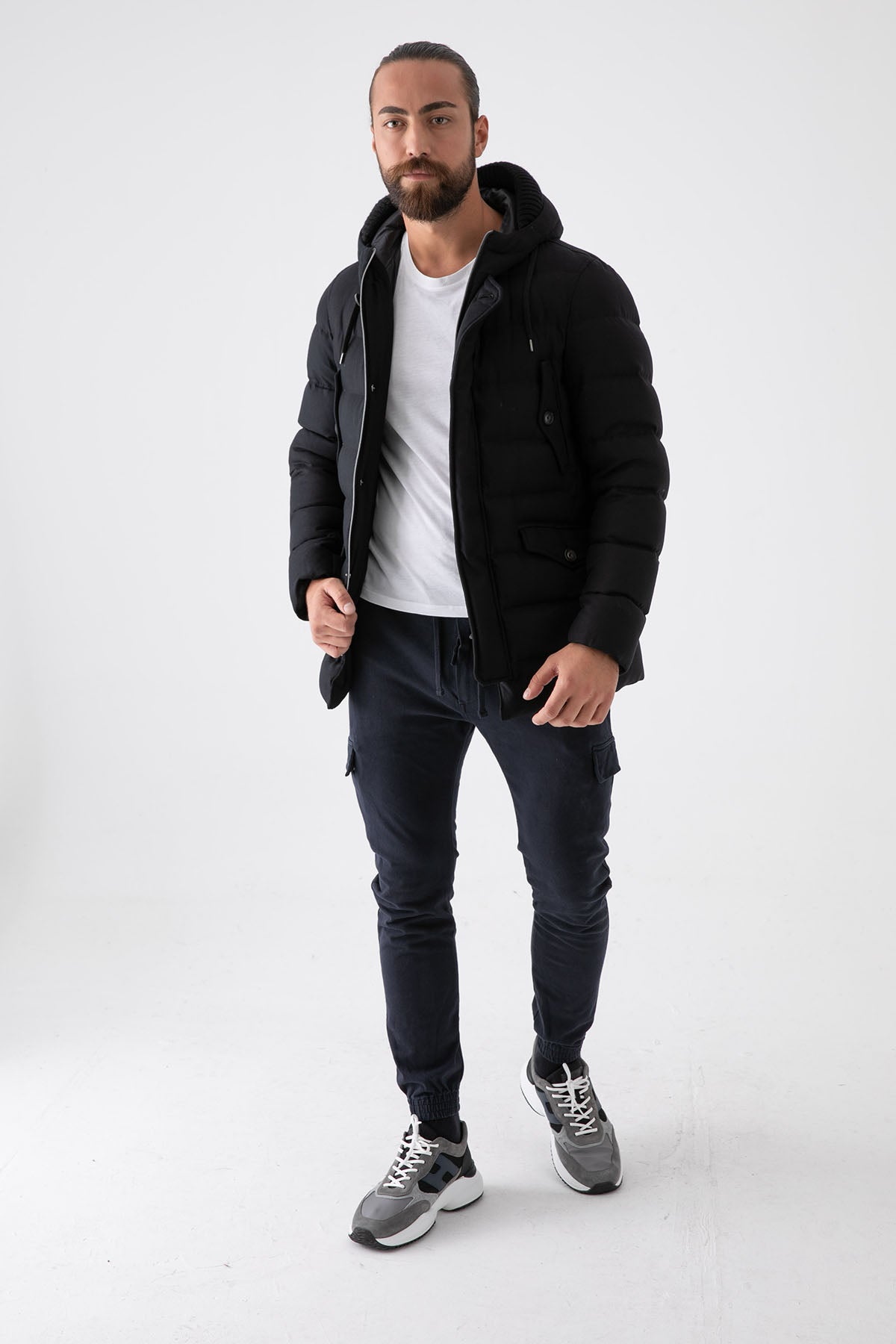 Herno Spor Cepli Kapüşonlu Kaban-Libas Trendy Fashion Store