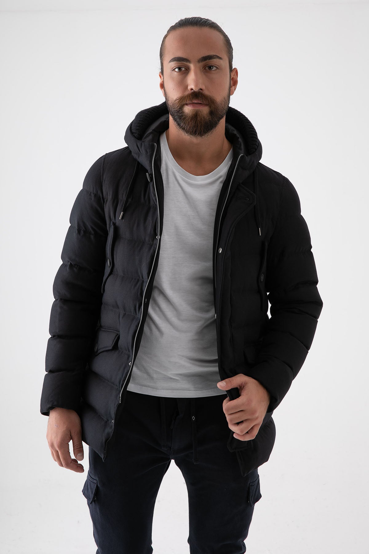 Herno Spor Cepli Kapüşonlu Kaban-Libas Trendy Fashion Store