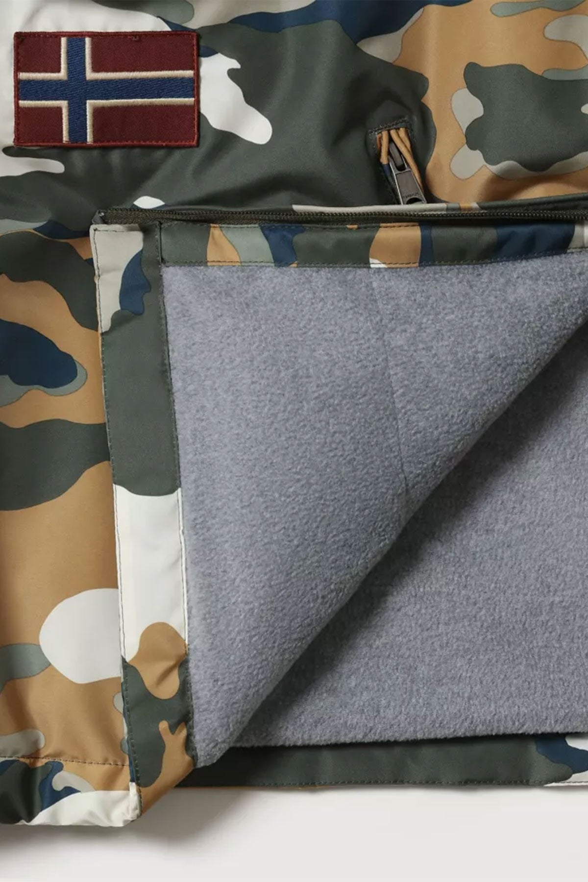 Napapijri Rainforest Kanguru Cepli Kamuflaj Ceket Mont-Libas Trendy Fashion Store