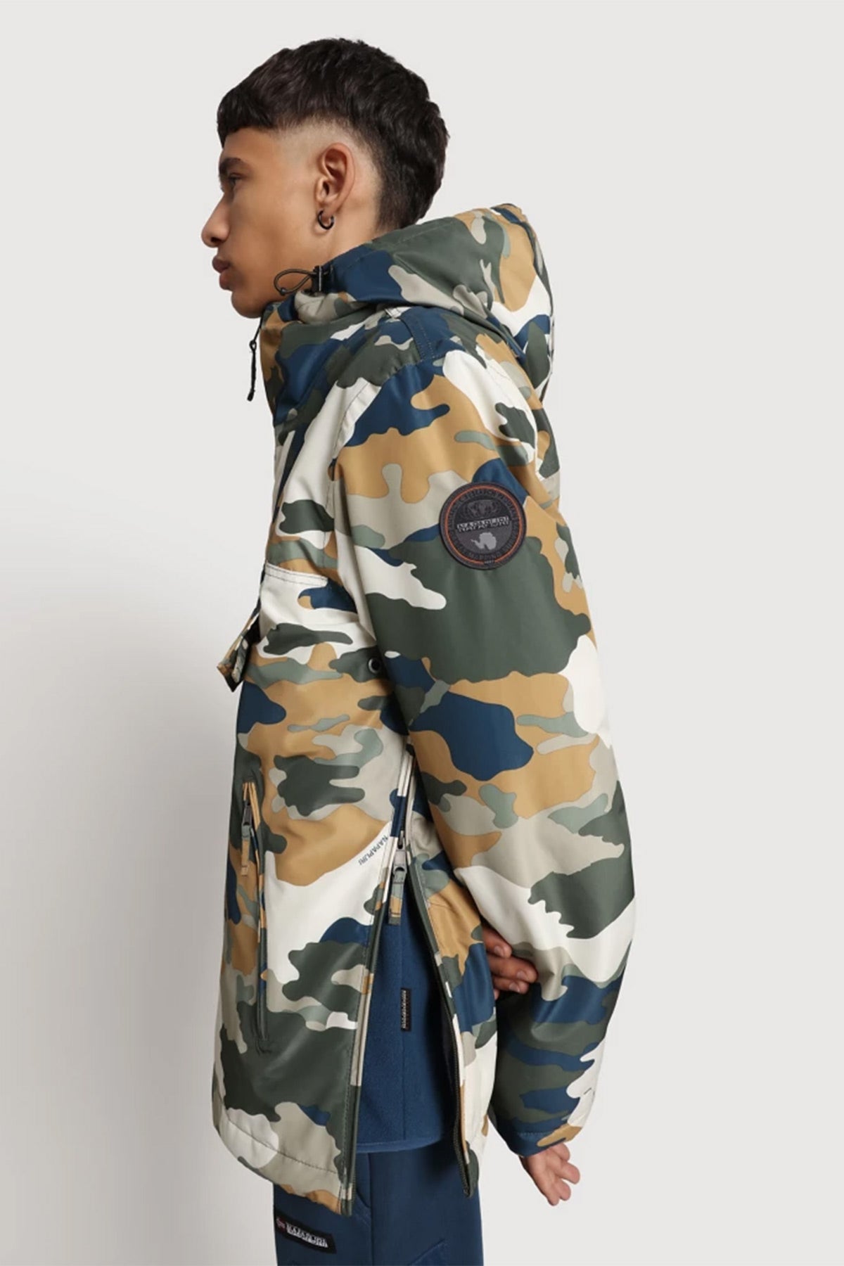 Napapijri Rainforest Kanguru Cepli Kamuflaj Ceket Mont-Libas Trendy Fashion Store