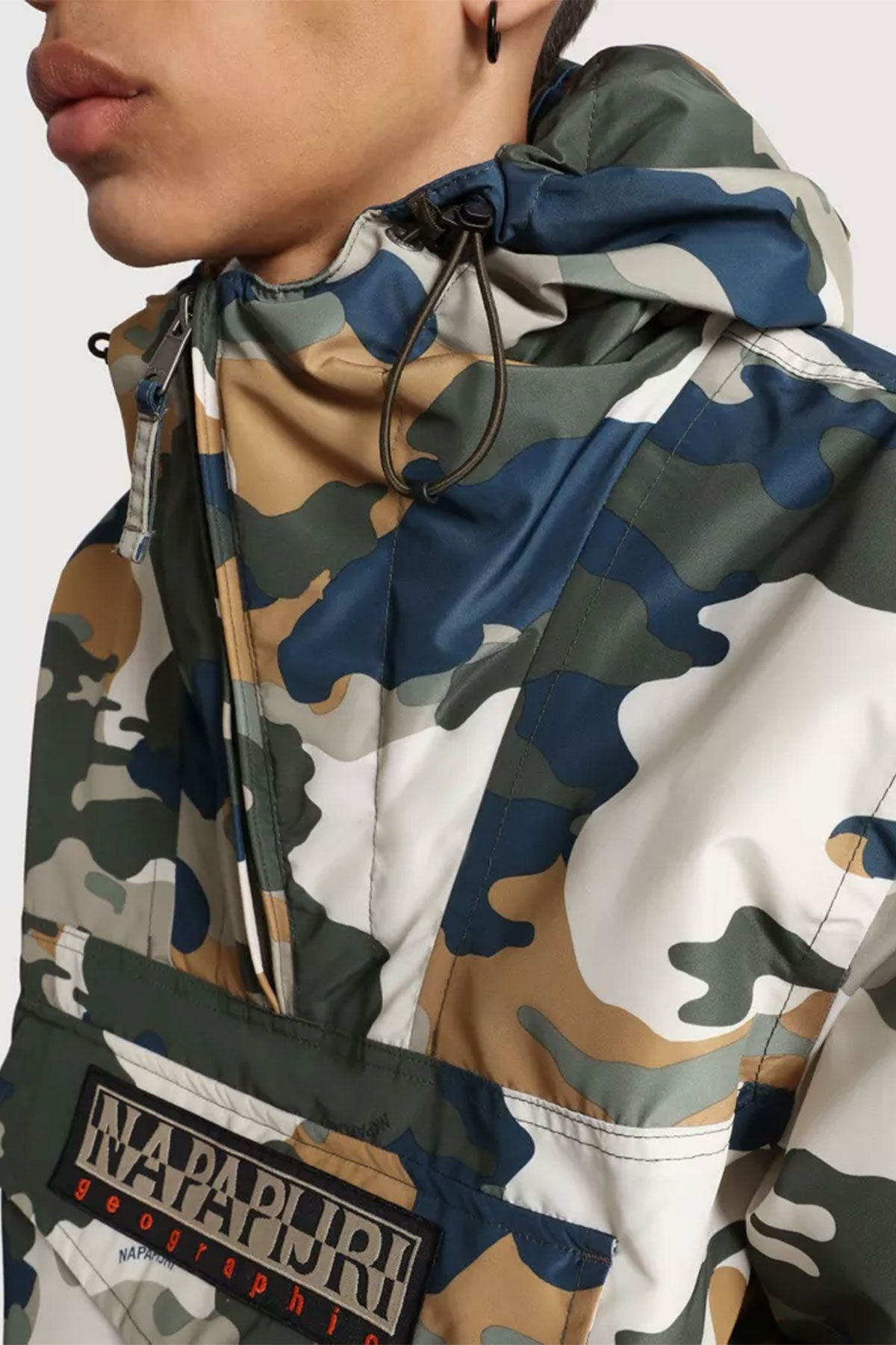 Napapijri Rainforest Kanguru Cepli Kamuflaj Ceket Mont-Libas Trendy Fashion Store