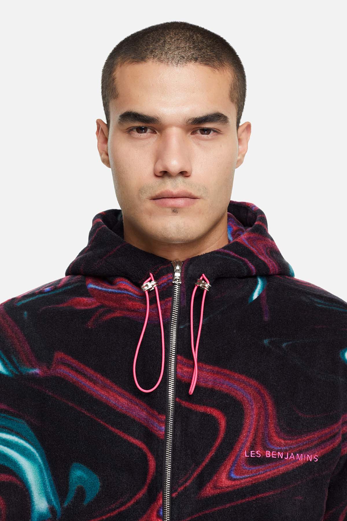 Les Benjamins Fermuarlı Kapüşonlu Polar Sweatshirt-Libas Trendy Fashion Store