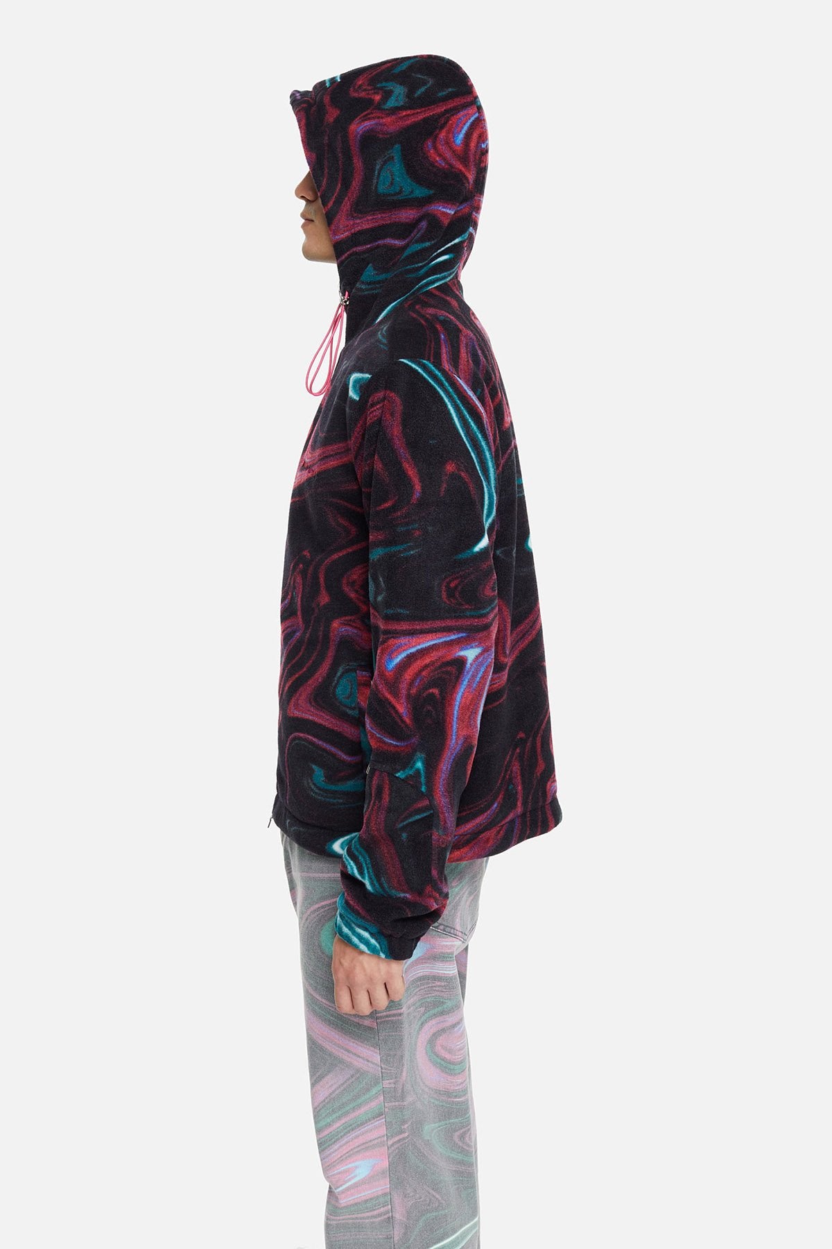 Les Benjamins Fermuarlı Kapüşonlu Polar Sweatshirt-Libas Trendy Fashion Store