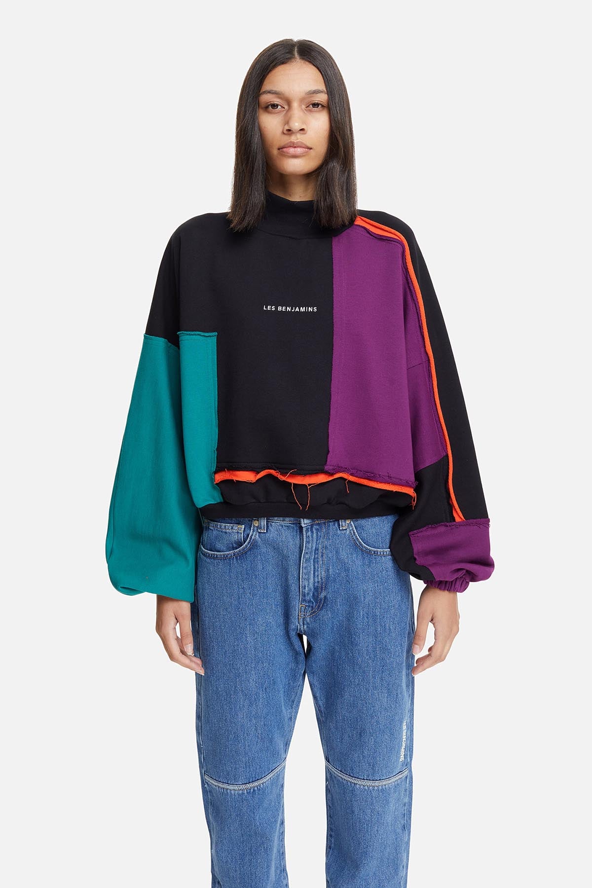 Les Benjamins Yarım Balıkçı Yaka Geniş Kesim Sweatshirt-Libas Trendy Fashion Store