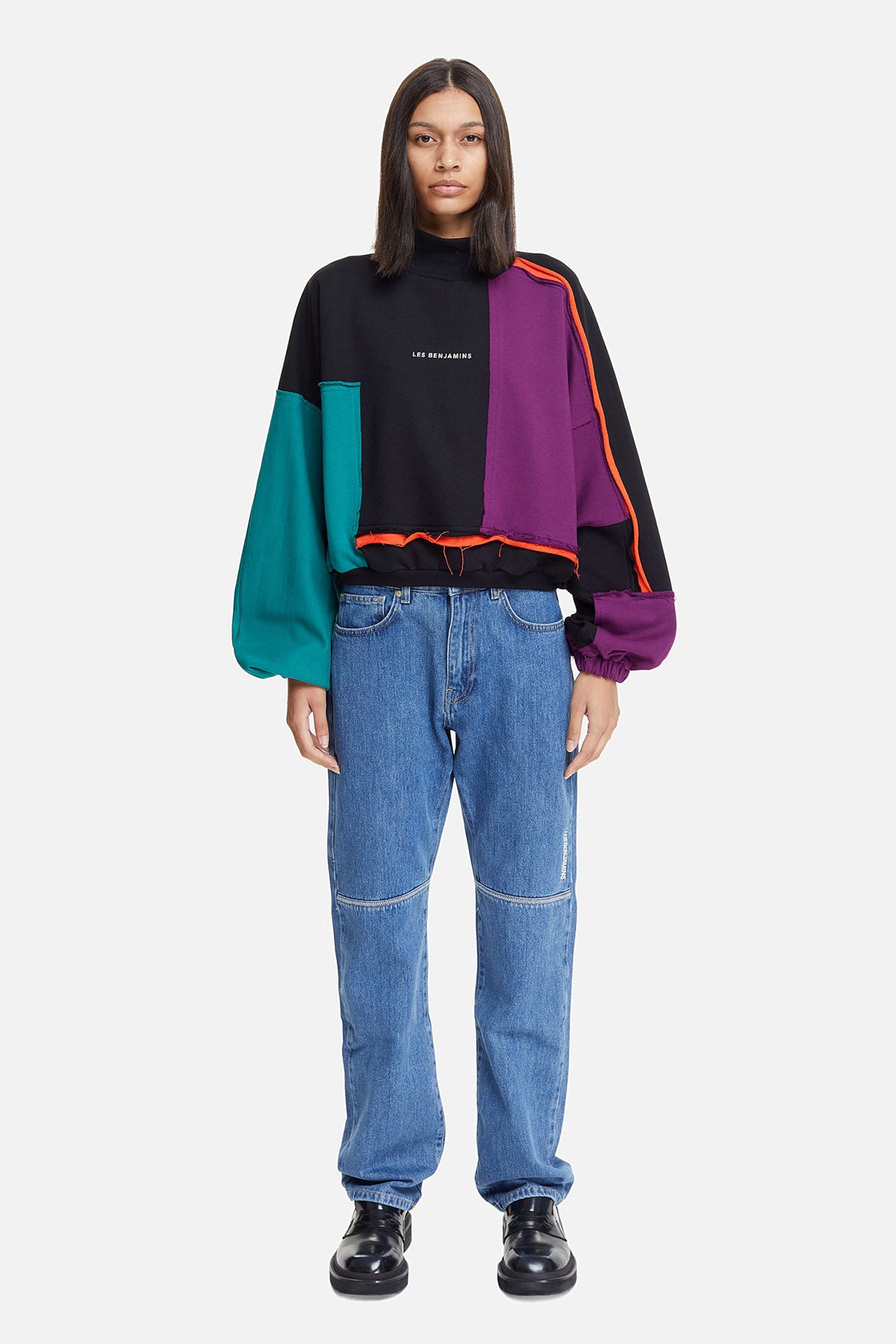 Les Benjamins Yarım Balıkçı Yaka Geniş Kesim Sweatshirt-Libas Trendy Fashion Store